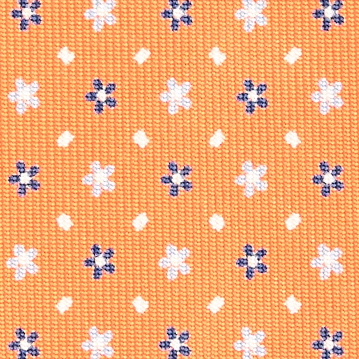 Orange Sartorial Classic Silk Tie - Small Flower Designs>E.Marinella Cheap