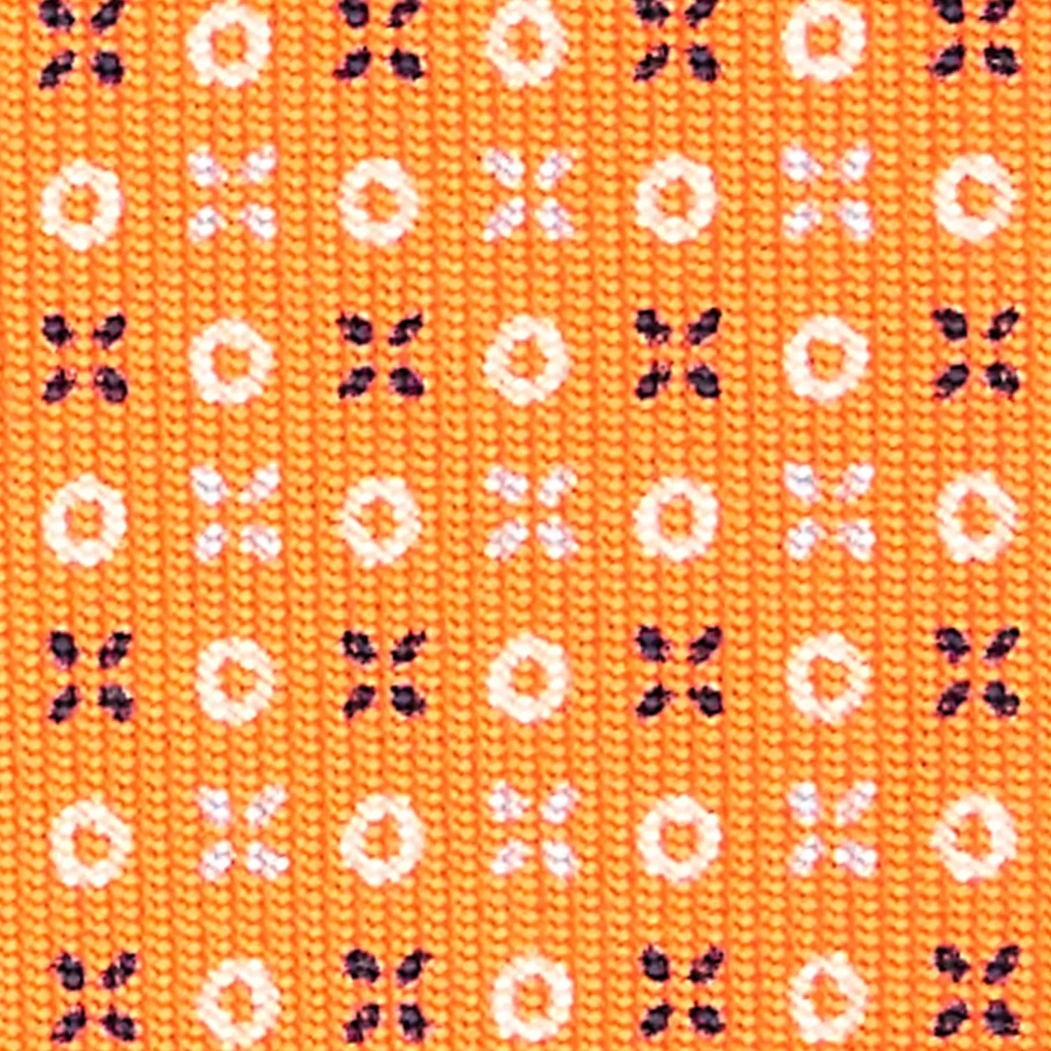 Orange Sartorial Classic Silk Tie - Small Flower Designs>E.Marinella New