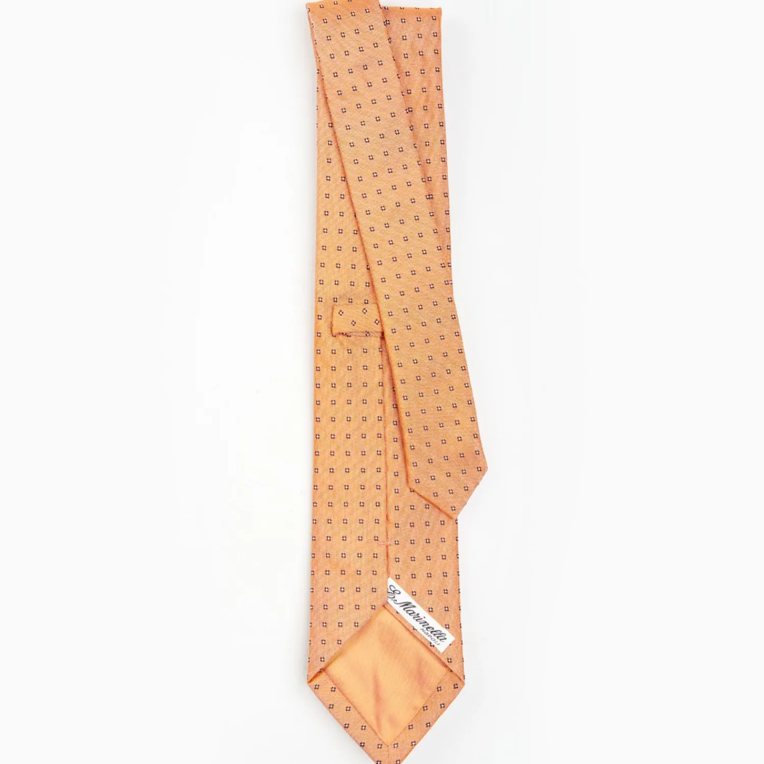 Orange Sartorial Jacquard Silk Tie - Small Flower Designs>E.Marinella Cheap
