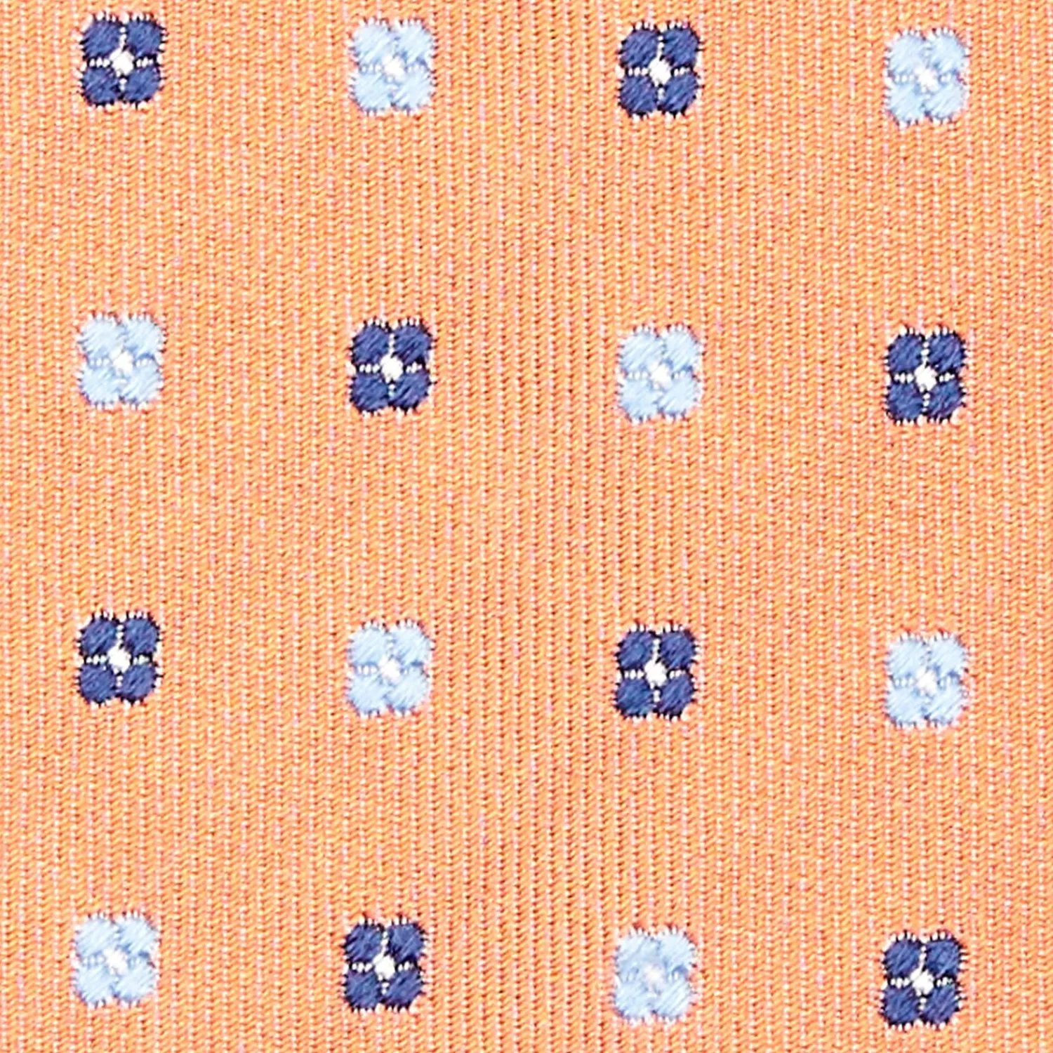 Orange Sartorial Jacquard Silk Tie - Small Flower Designs>E.Marinella Clearance