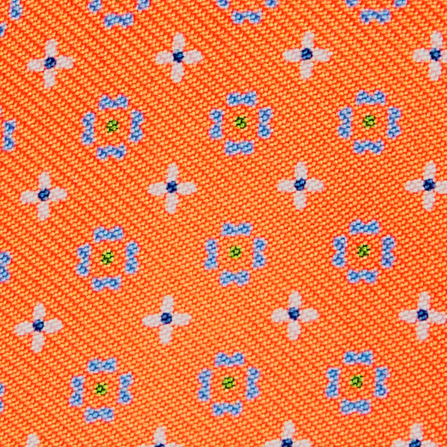 Orange Silk Bowtie To Self-Tie Small Flower Pattern>E.Marinella Shop