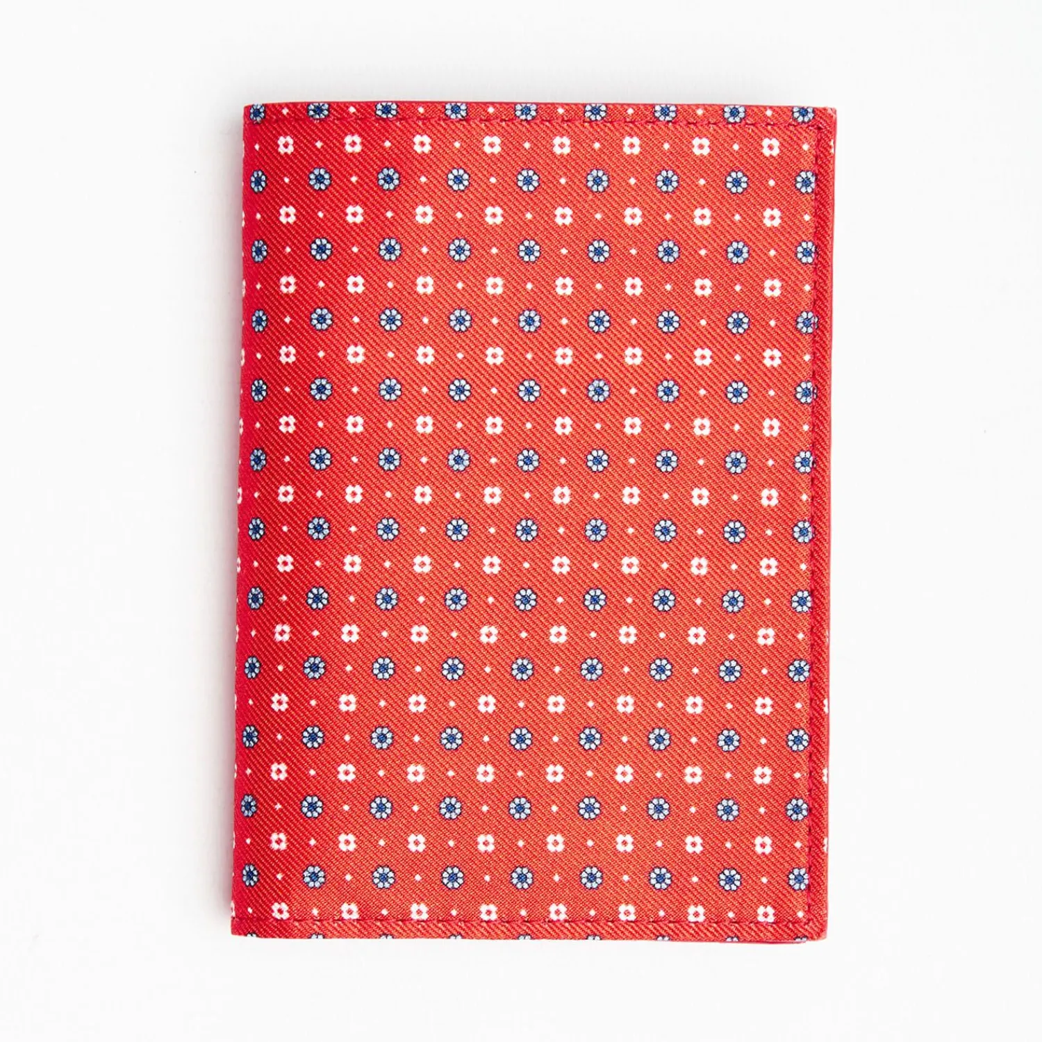 Orange Vertical Wallet In Silk And Leather>E.Marinella Store