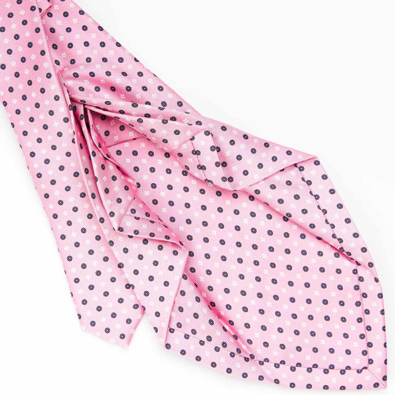Pink 7 Fold Sartorial Silk Tie - Small Flower Pattern>E.Marinella Cheap