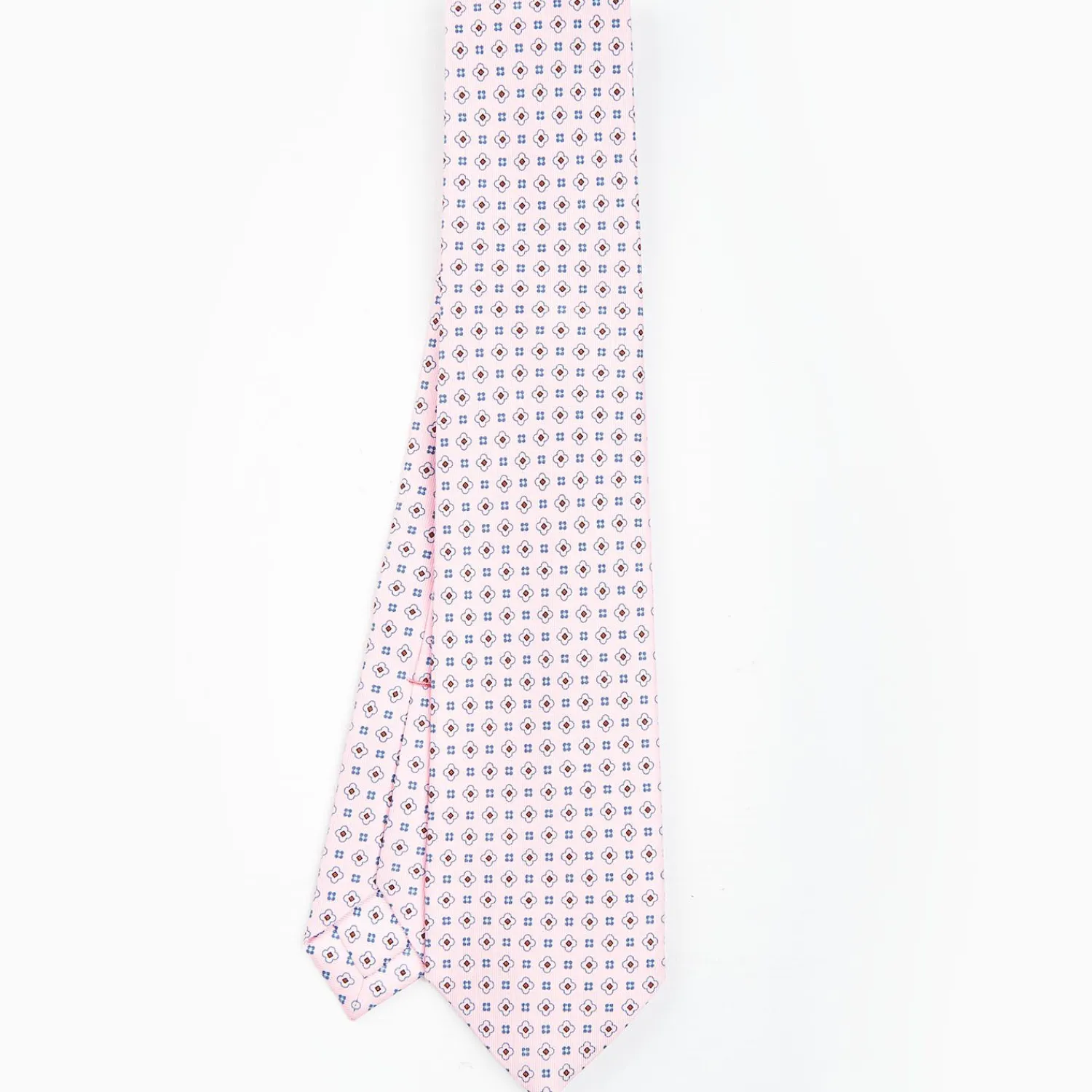 Pink 7 Fold Sartorial Silk Tie - Small Flower Pattern>E.Marinella Cheap
