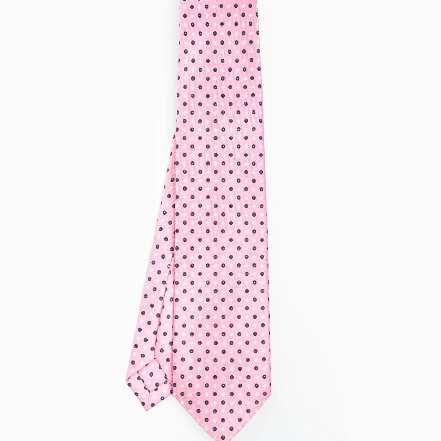 Pink 7 Fold Sartorial Silk Tie - Small Flower Pattern>E.Marinella Cheap