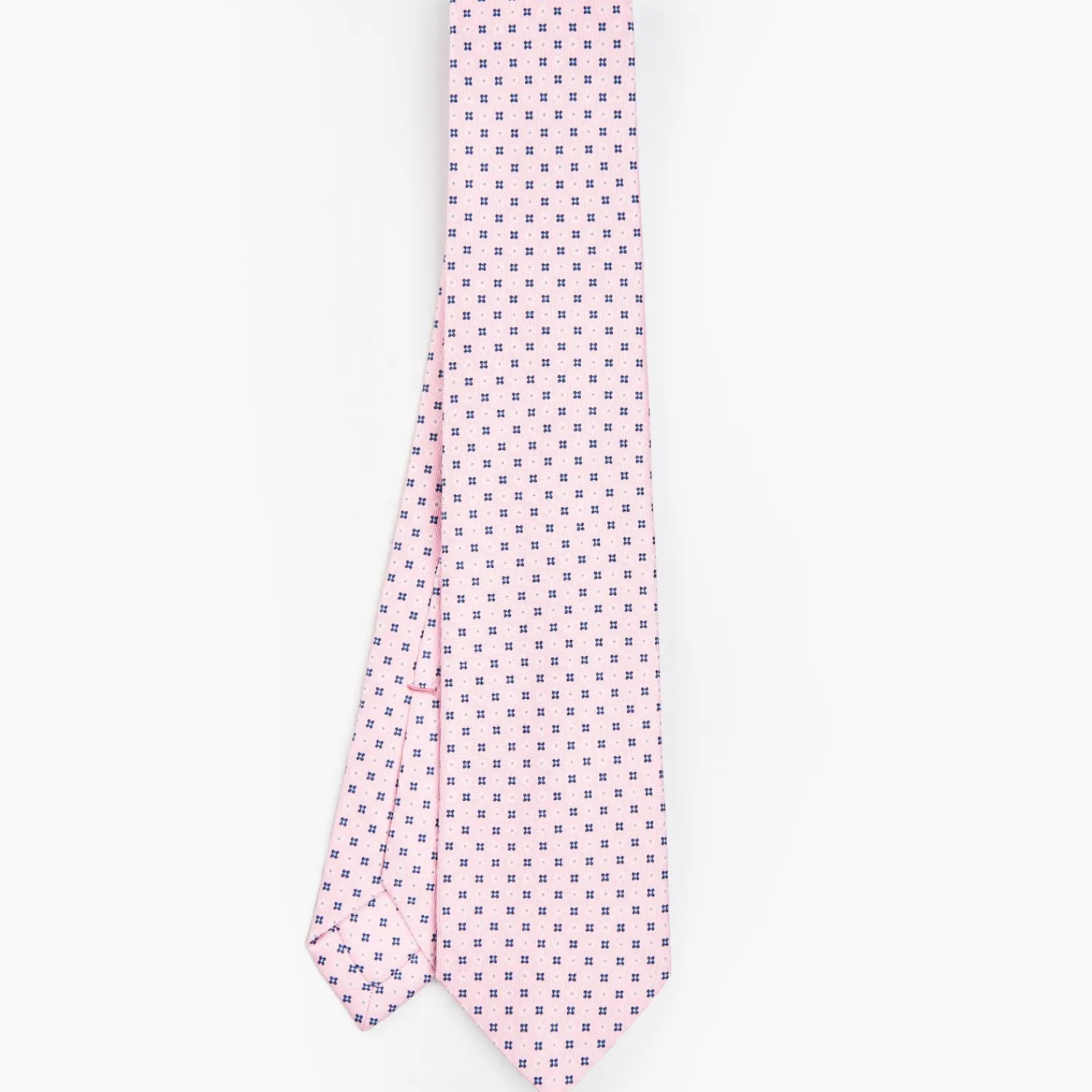 Pink 5 Fold Sartorial Silk Tie - Small Flower Pattern>E.Marinella Outlet