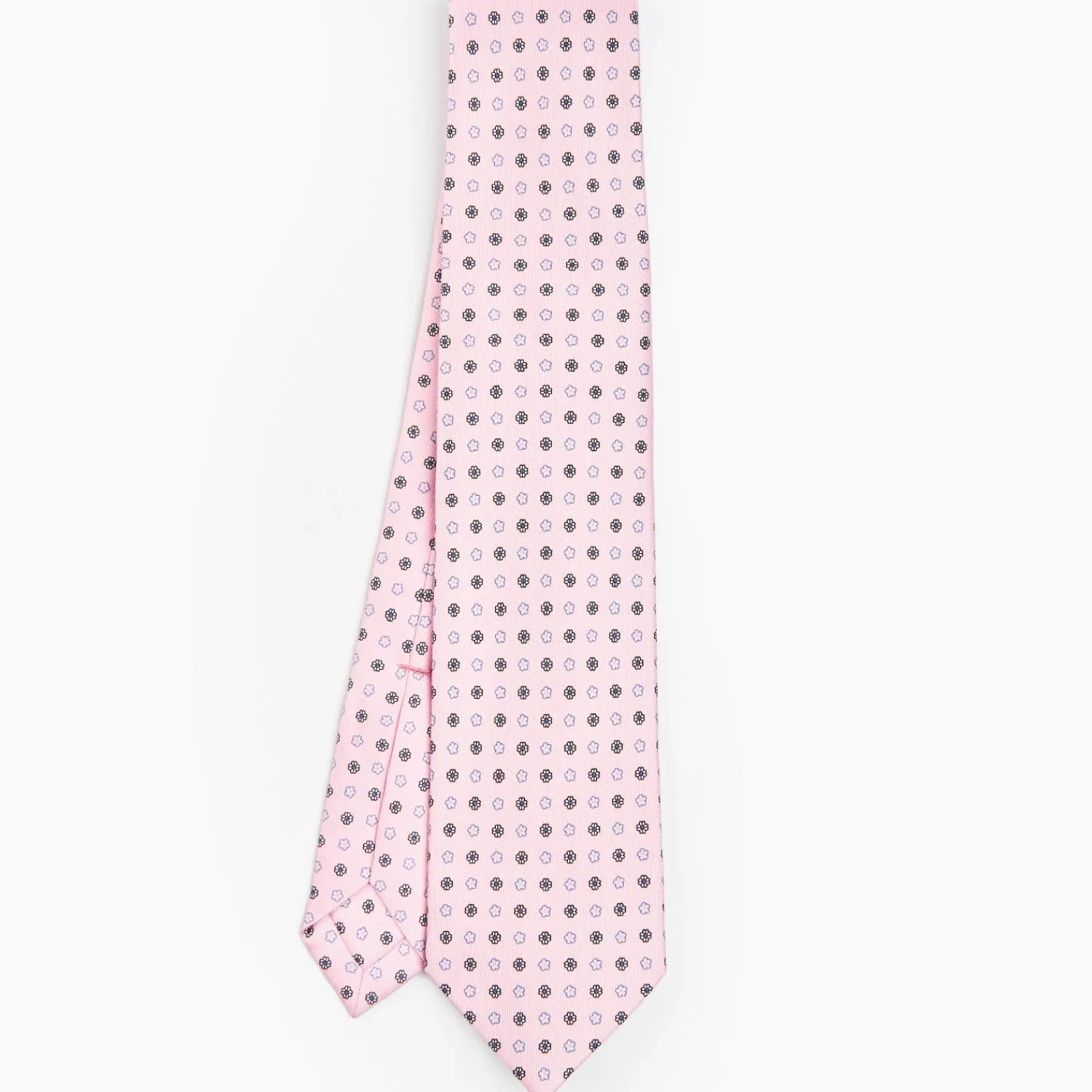 Pink 5 Fold Sartorial Silk Tie - Small Flower Pattern>E.Marinella Best Sale