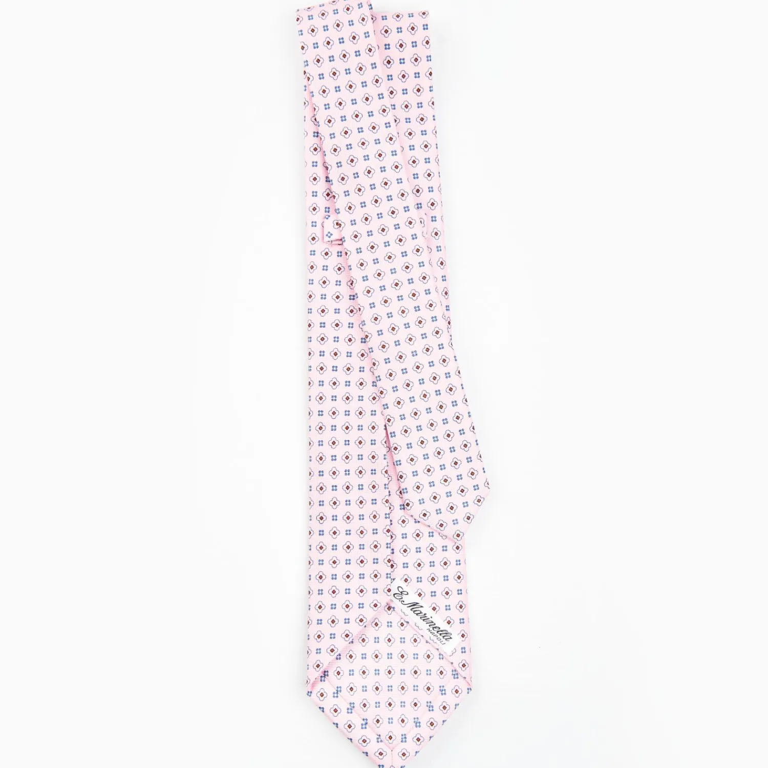 Pink 5 Fold Sartorial Silk Tie - Small Flower Pattern>E.Marinella New
