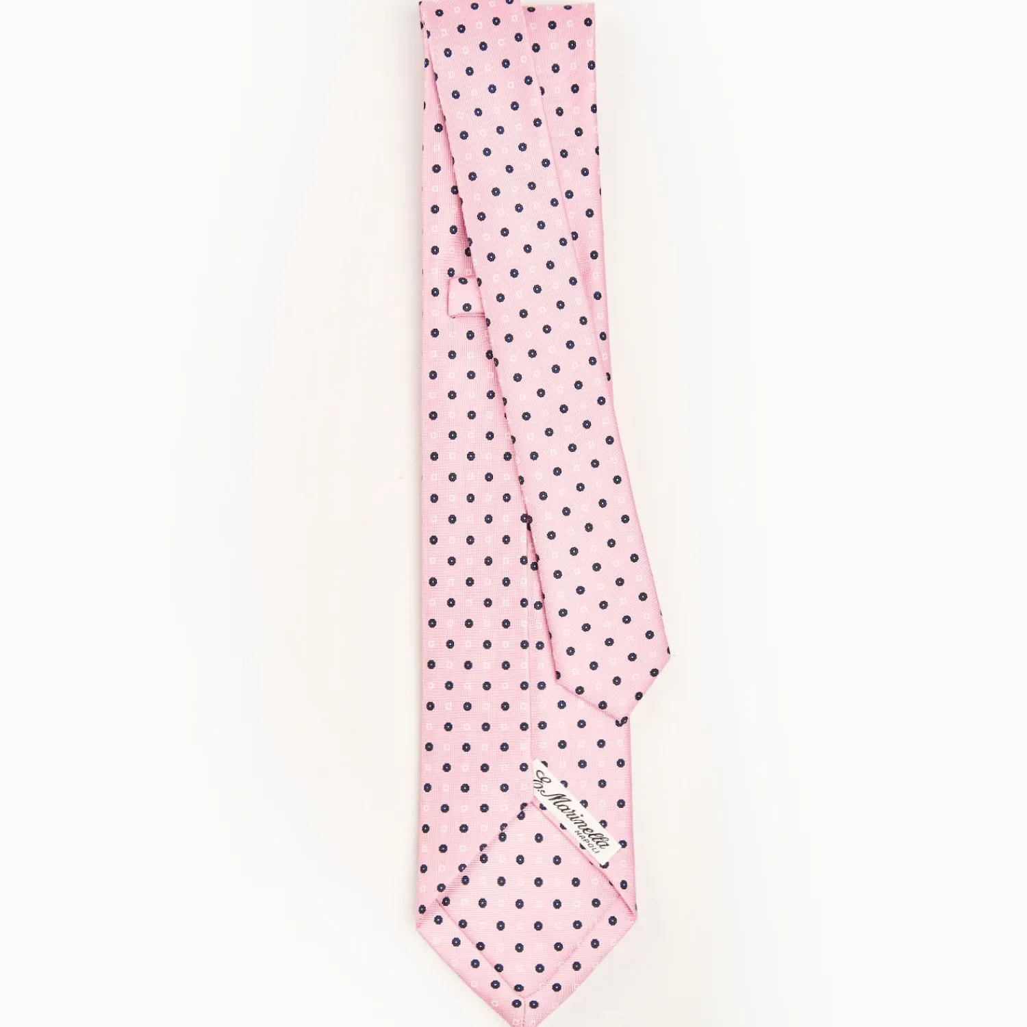 Pink 9 Fold Sartorial Silk Tie Small Flower Pattern>E.Marinella Outlet