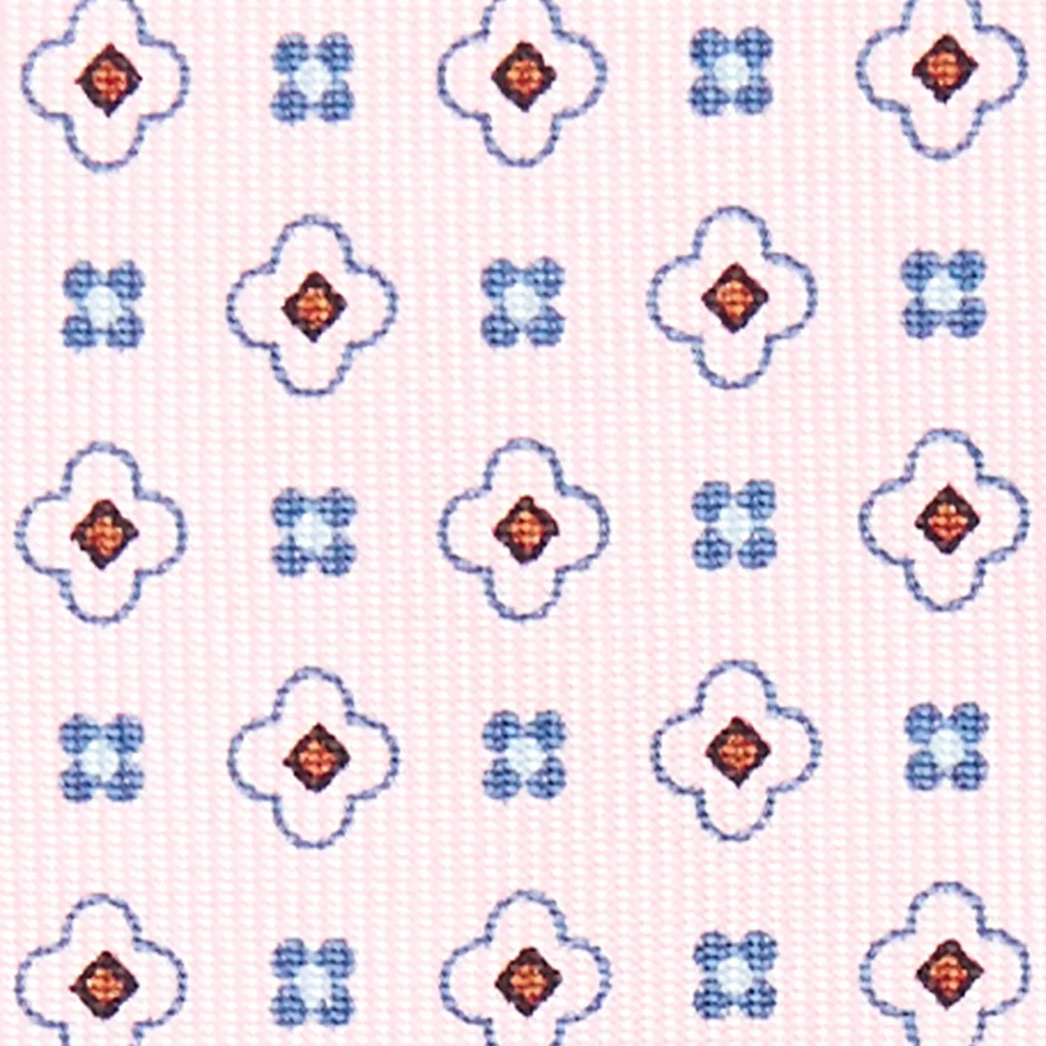 Pink 5 Fold Sartorial Silk Tie - Small Flower Pattern>E.Marinella New