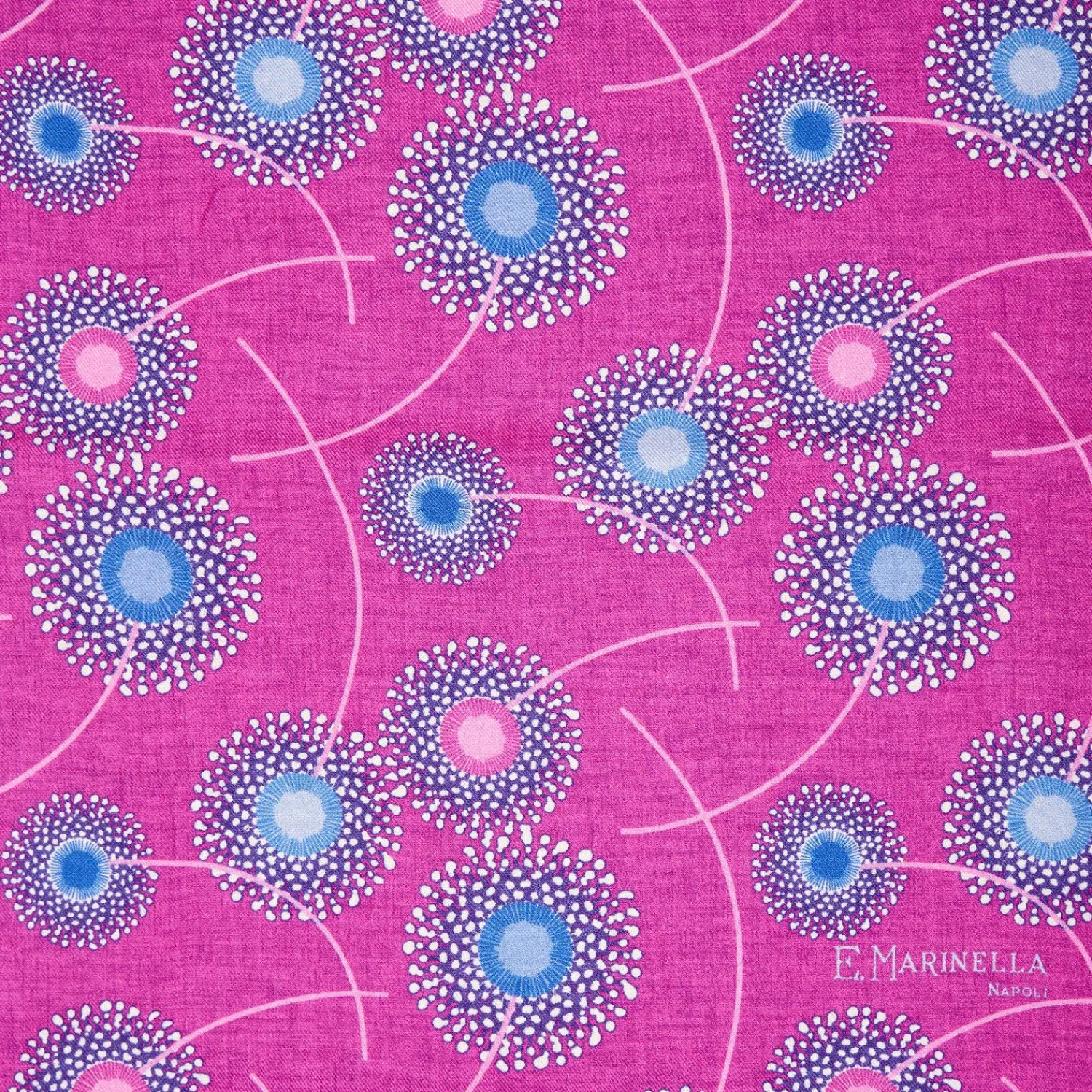Pink And Fuchsia Wool And Silk Scarf - Floral Pattern>E.Marinella Online