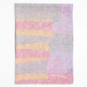 Pink And Gray Wool Stole>E.Marinella Store
