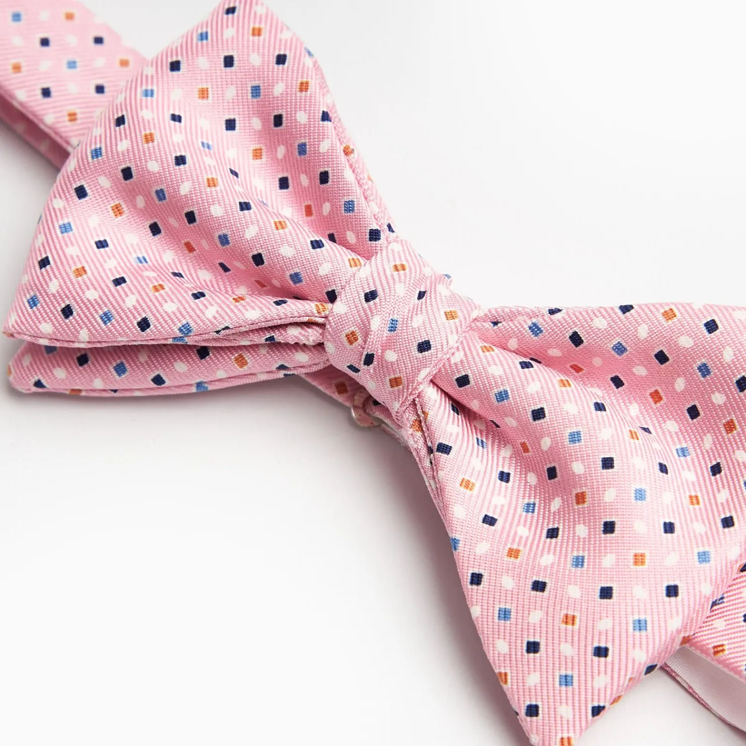 Pink Pre-Knotted Silk Bowtie - Small Geometric Pattern>E.Marinella Discount