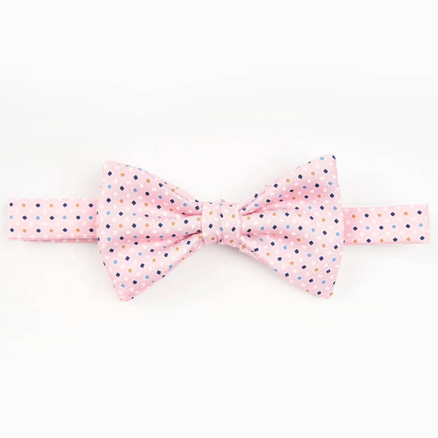 Pink Pre-Knotted Silk Bowtie - Small Geometric Pattern>E.Marinella Discount