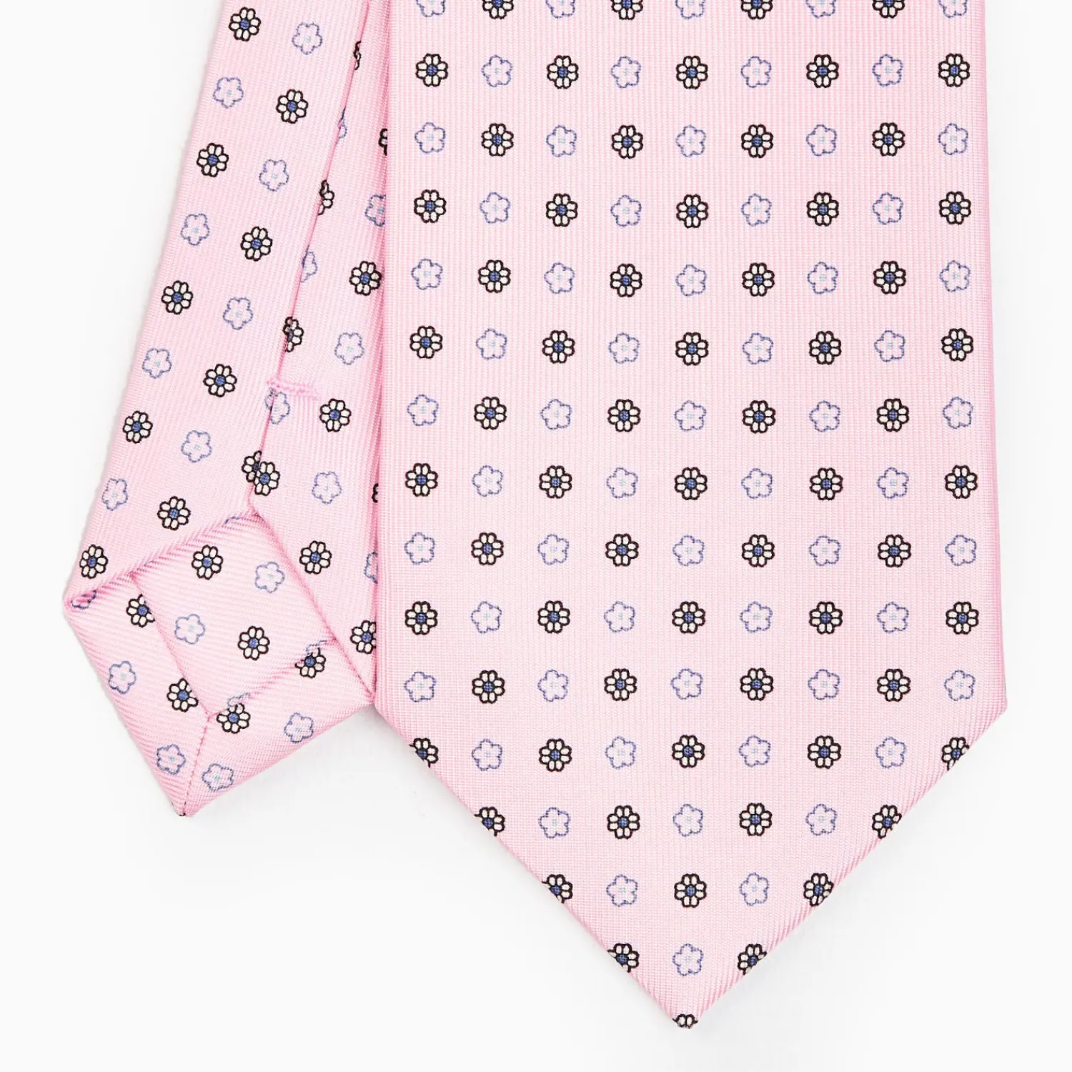 Pink Sartorial Classic Silk Tie - Small Flower Pattern>E.Marinella Sale