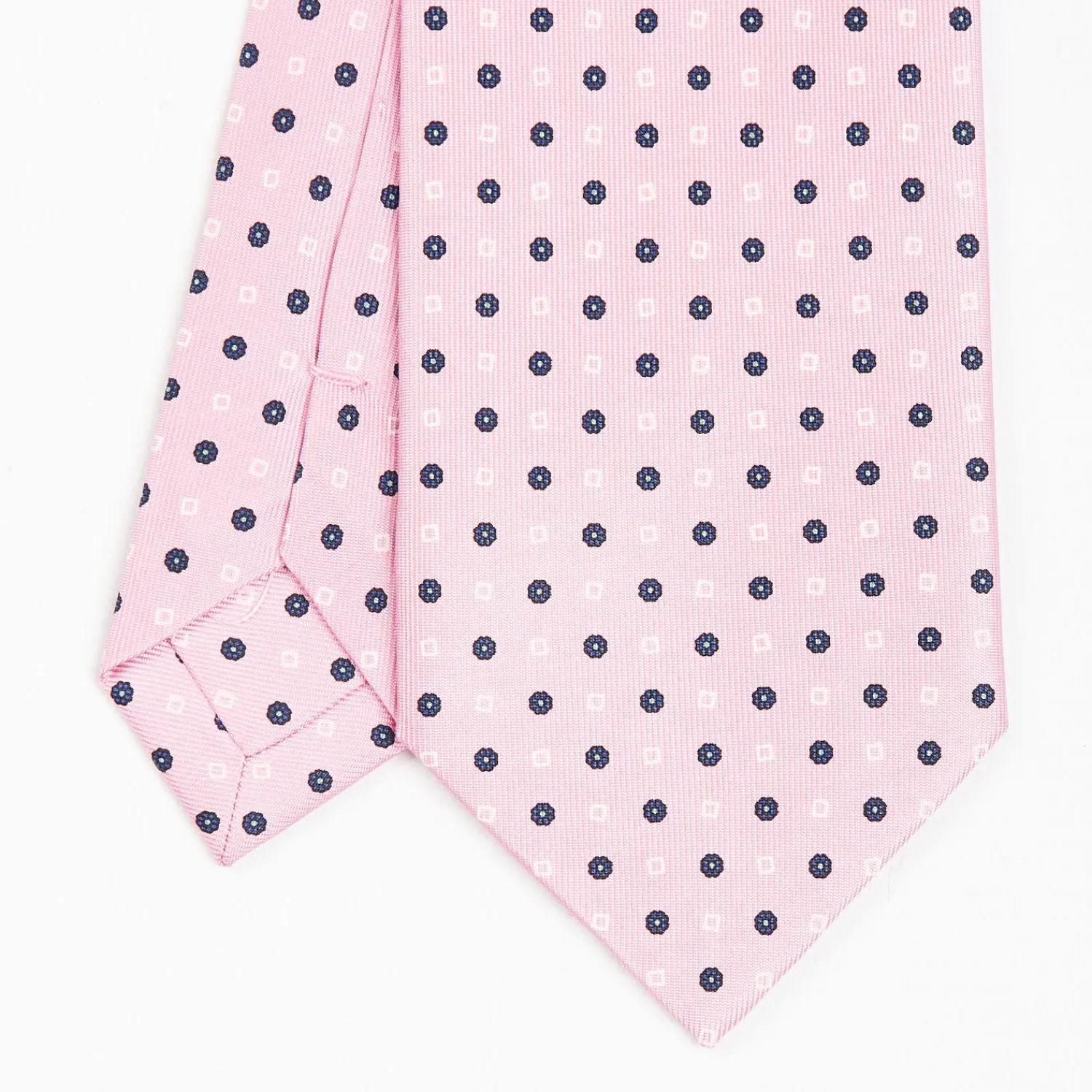 Pink Sartorial Classic Silk Tie - Small Flower Pattern>E.Marinella Clearance