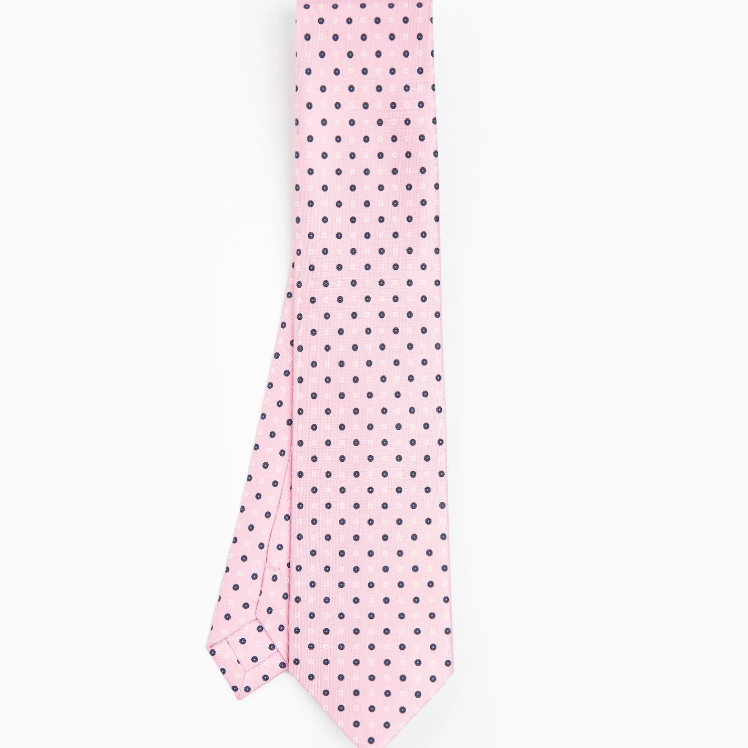 Pink Sartorial Classic Silk Tie - Small Flower Pattern>E.Marinella Clearance