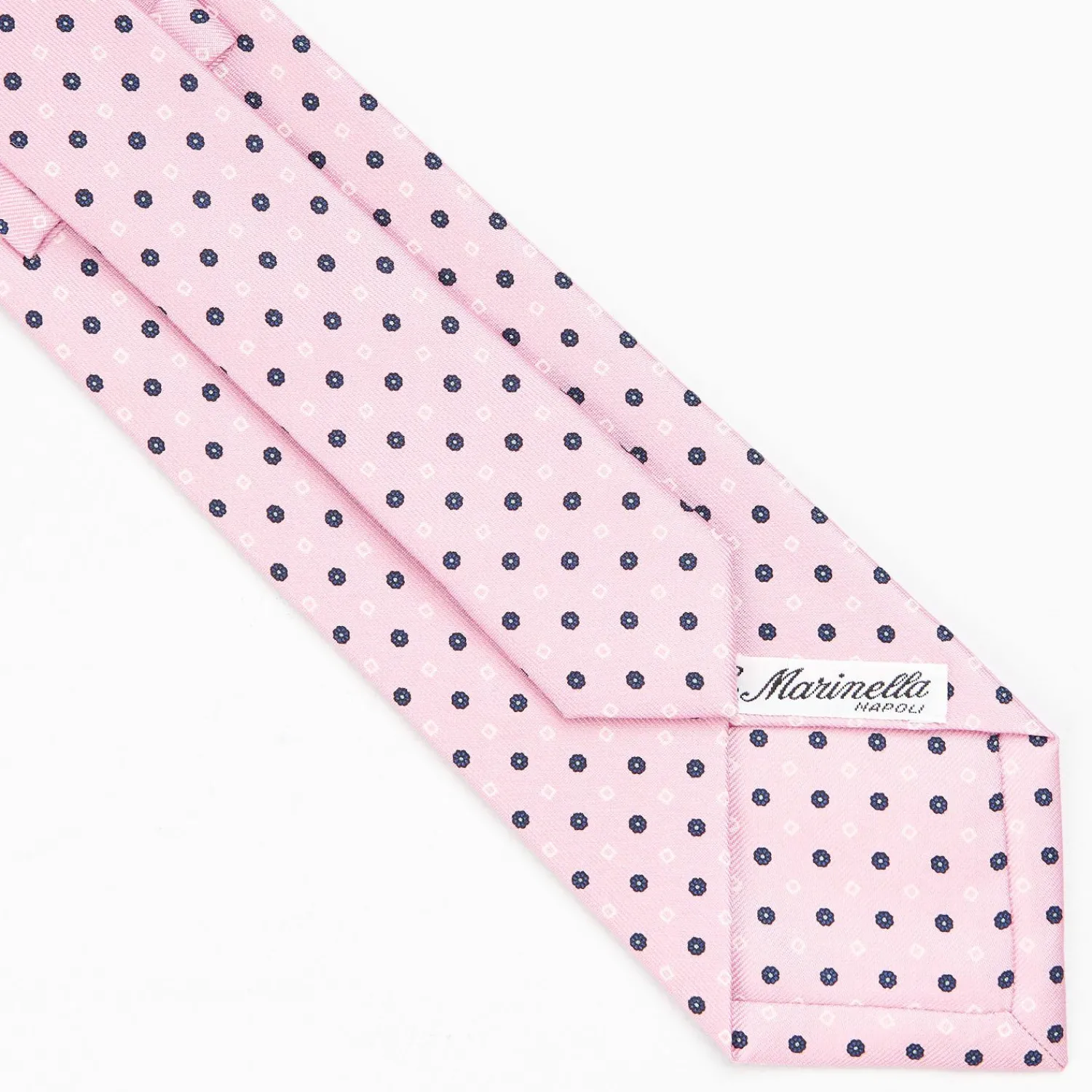 Pink Sartorial Classic Silk Tie - Small Flower Pattern>E.Marinella Clearance