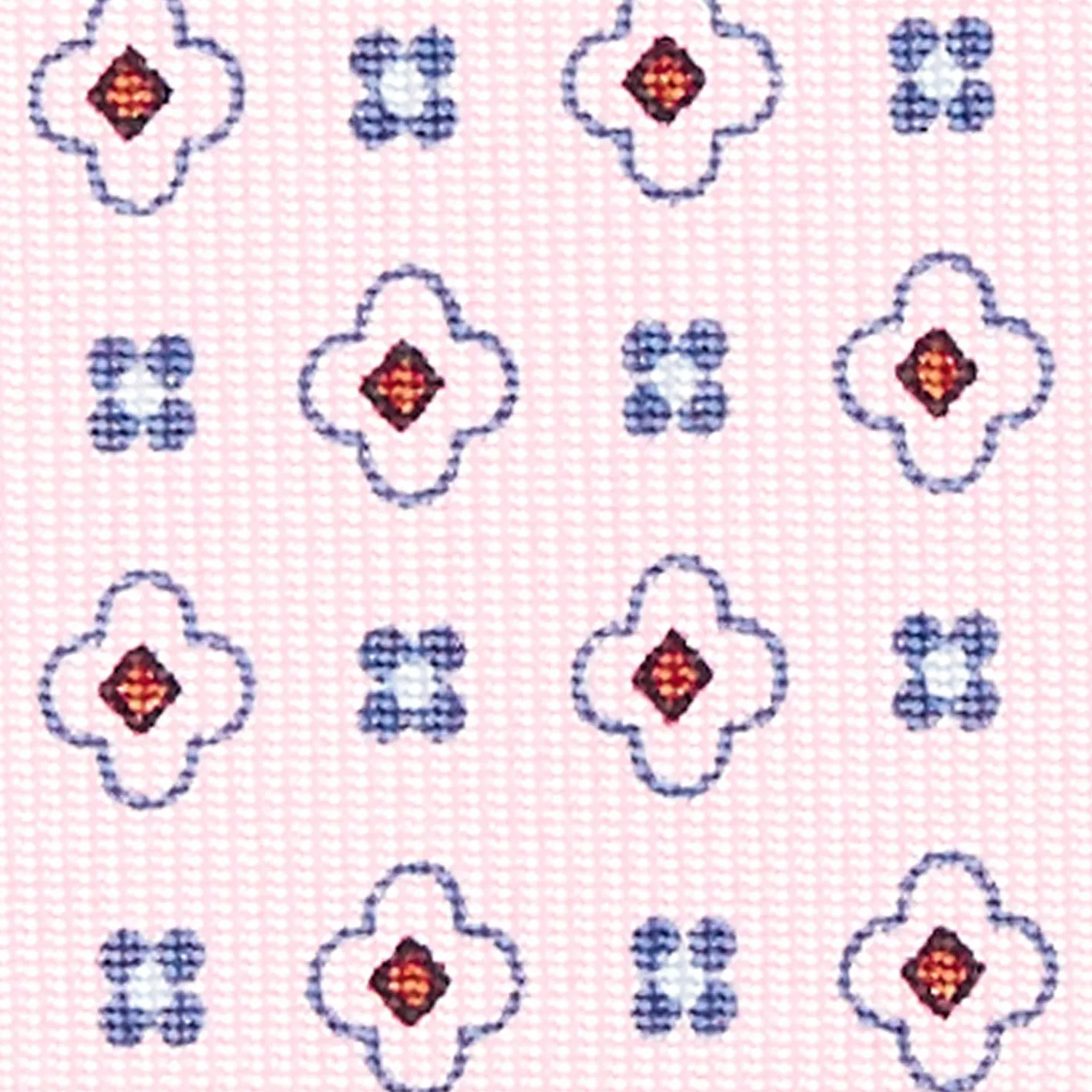 Pink Sartorial Classic Silk Tie - Small Flower Pattern>E.Marinella Online