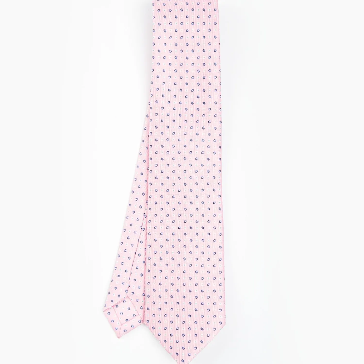 Pink Sartorial Classic Tie - Small Flower Pattern>E.Marinella Online