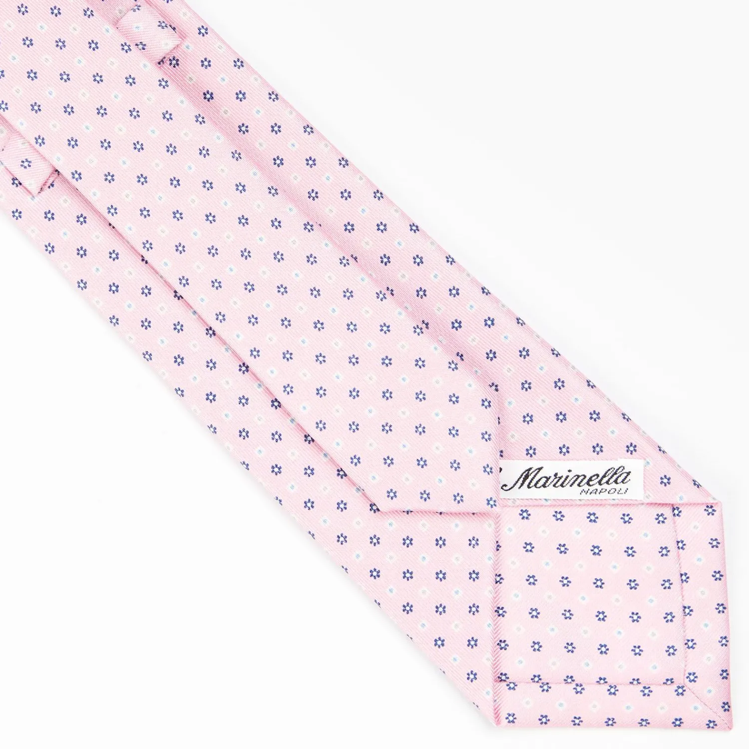Pink Sartorial Classic Tie - Small Flower Pattern>E.Marinella Online