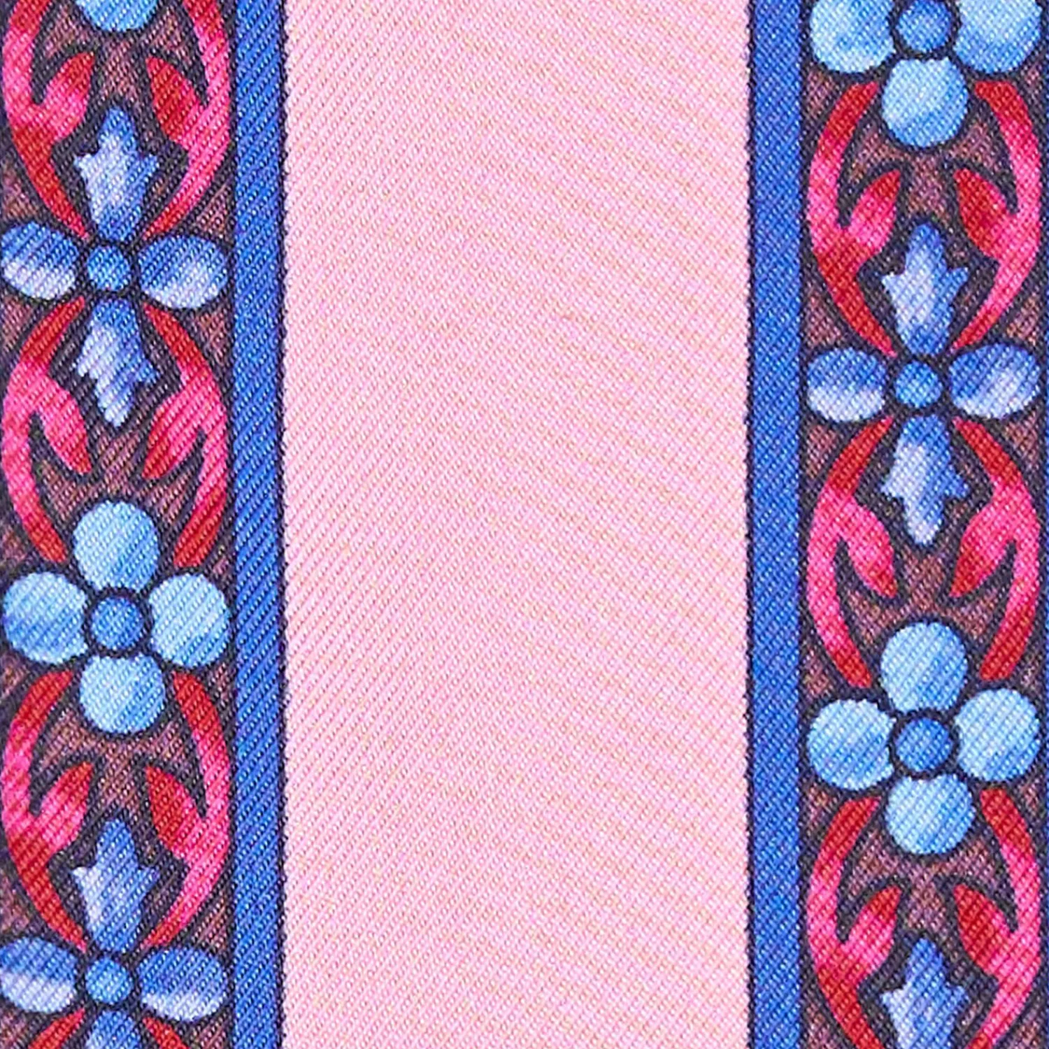 Pink Silk Twilly Floral Pattern>E.Marinella Flash Sale