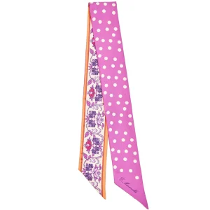 Pink Silk Twilly Mediterranean Vibes>E.Marinella Store