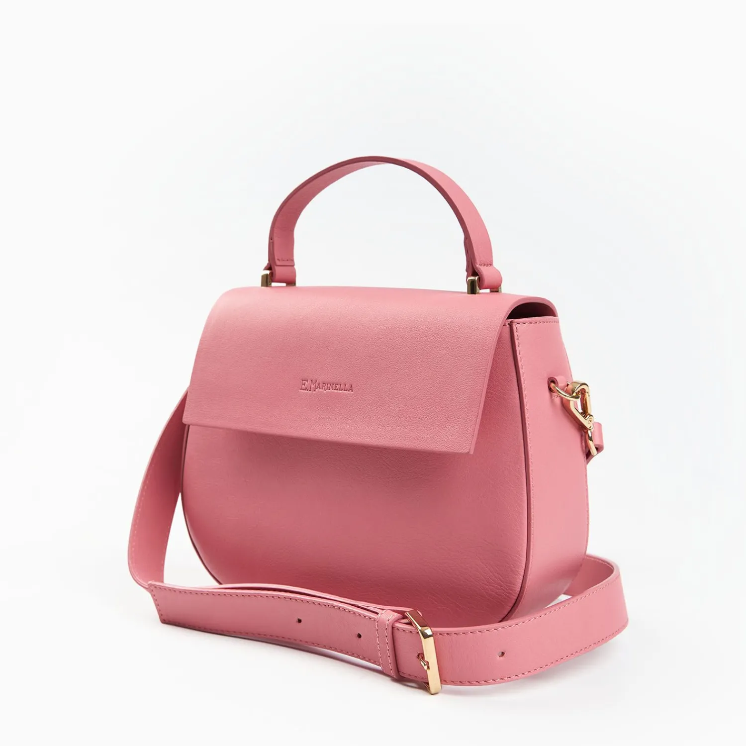 Pink Smooth Leather Cleo Bag>E.Marinella Clearance