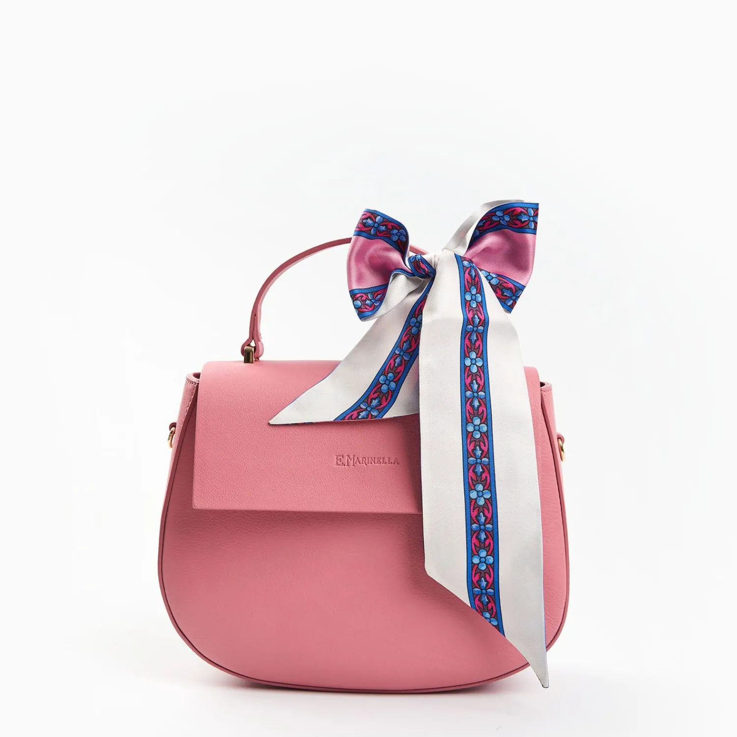 Pink Smooth Leather Cleo Bag>E.Marinella Clearance