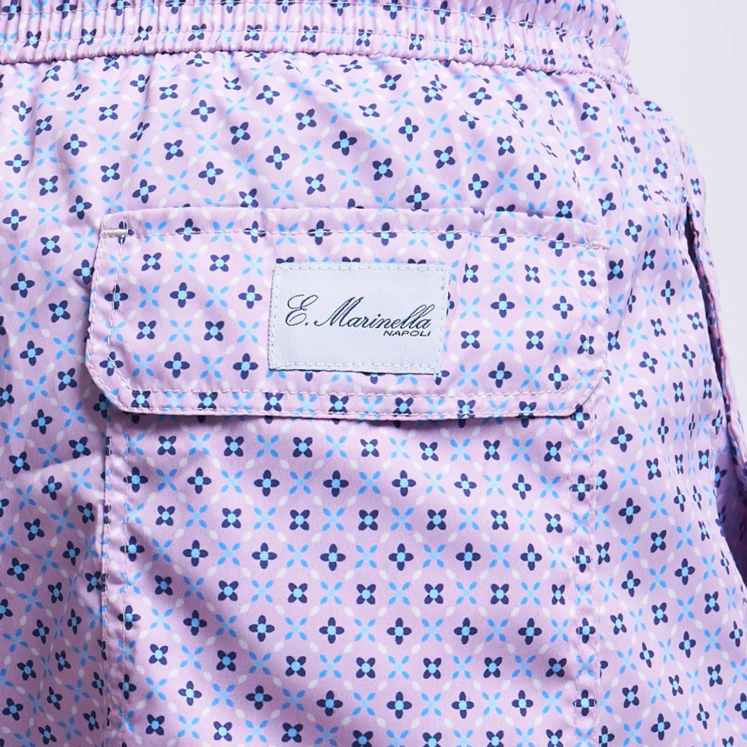 Pink Swim Short - Small Flower Pattern>E.Marinella Shop