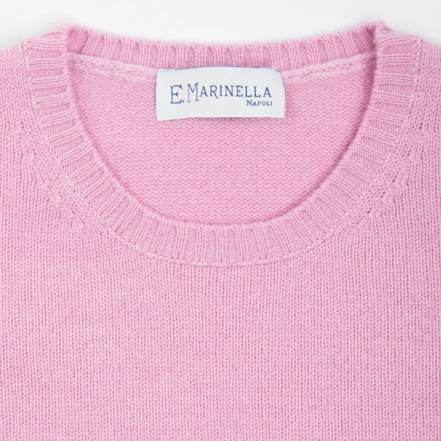 Pink Wool And Cashmere Crewneck>E.Marinella Flash Sale