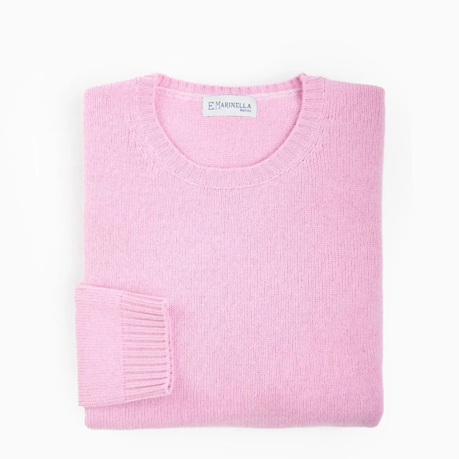 Pink Wool And Cashmere Crewneck>E.Marinella Flash Sale