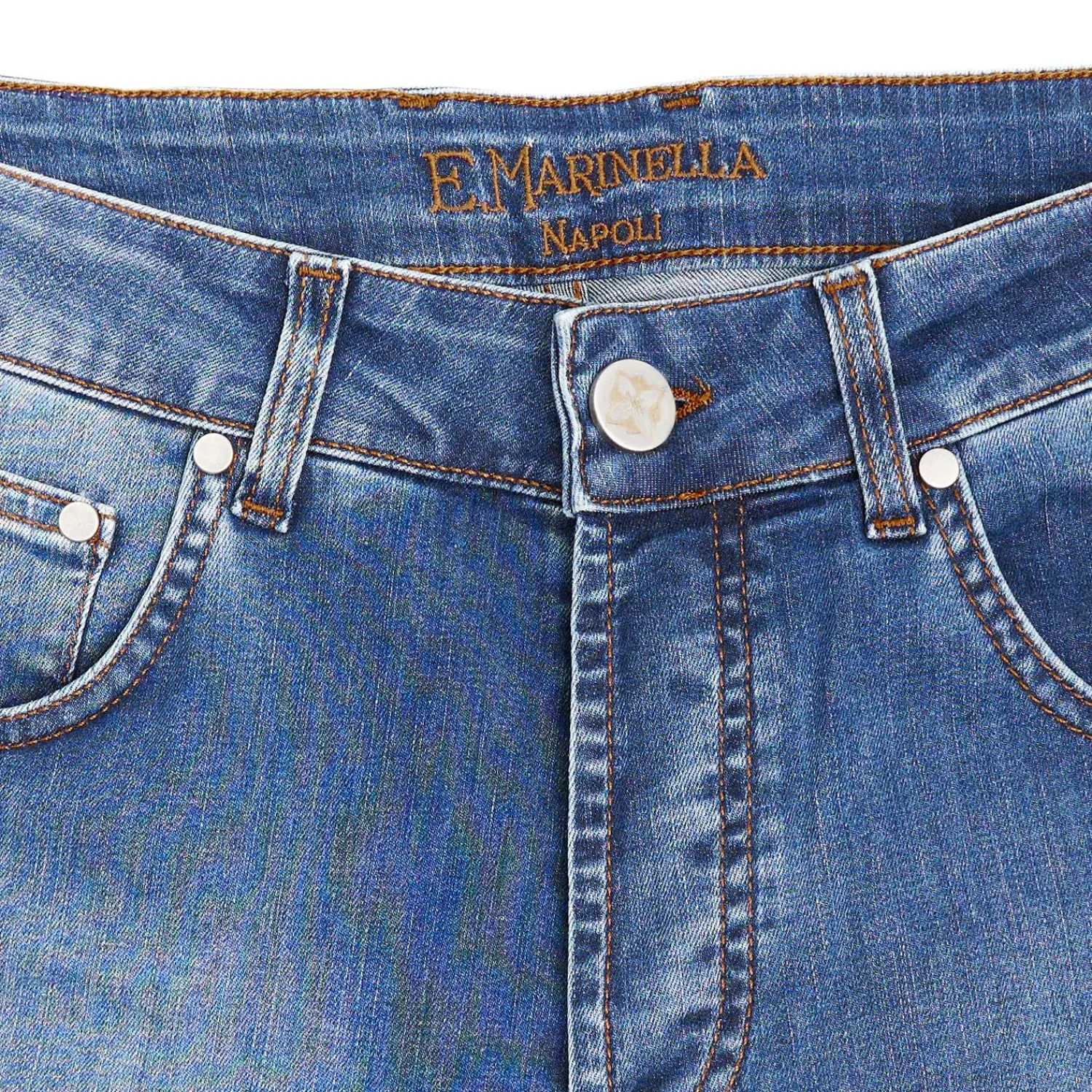 5 Pockets Jeans With Buttons>E.Marinella Sale