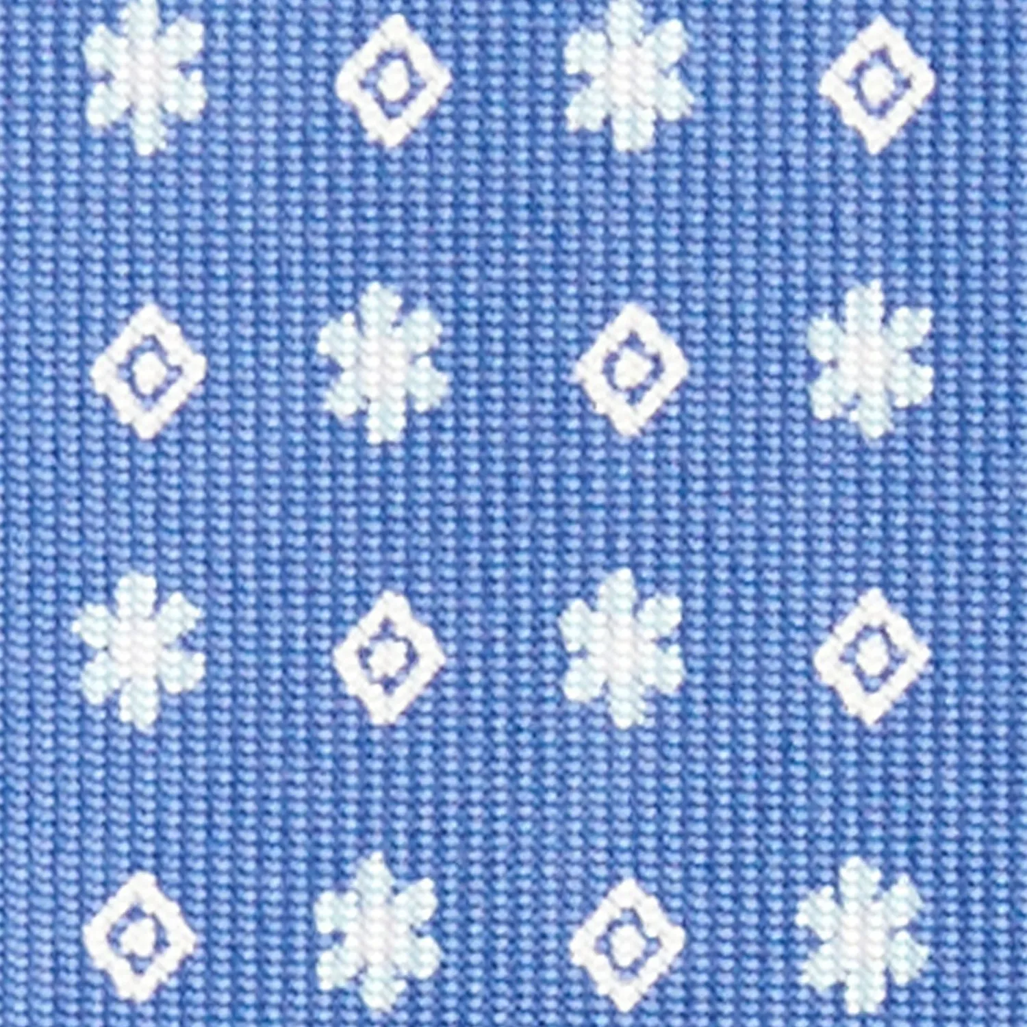 Powder Blue 5 Fold Sartorial Silk Tie - Small Flower Pattern>E.Marinella Clearance