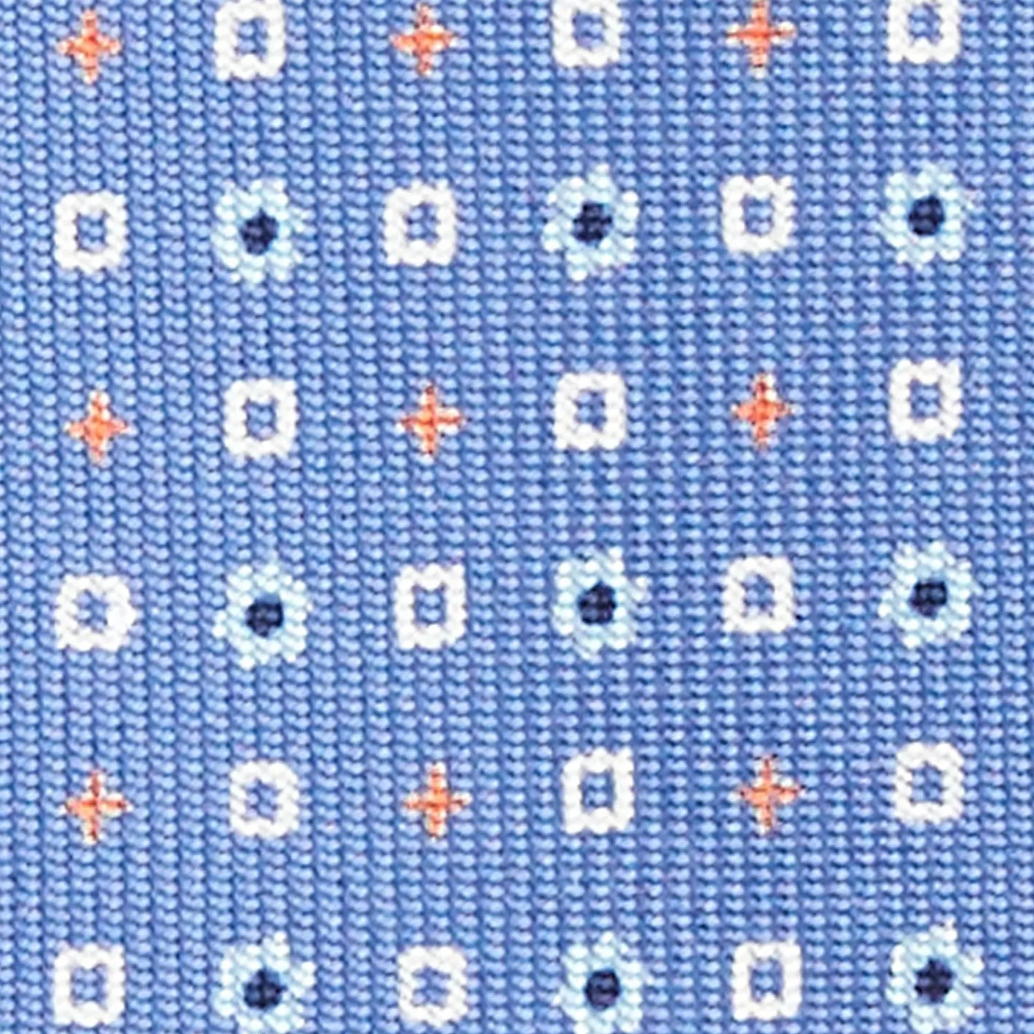 Powder Blue 5 Fold Sartorial Silk Tie - Small Flower Pattern>E.Marinella Best Sale