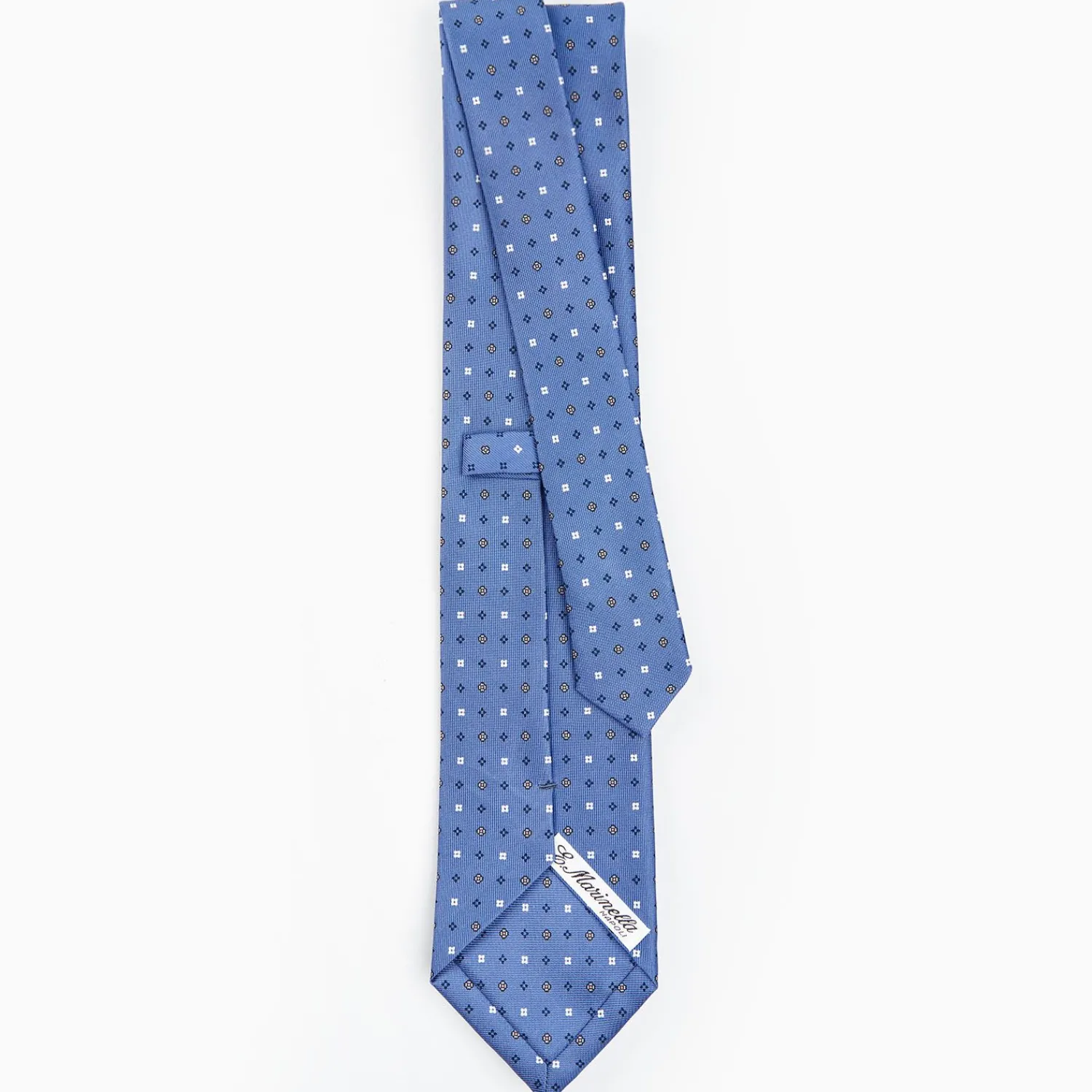 Powder Blue Sartorial Classic Silk Tie - Small Flower Pattern>E.Marinella Flash Sale