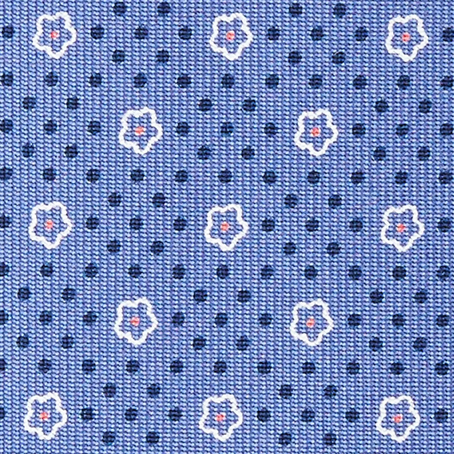 Powder Blue Sartorial Classic Silk Tie - Small Flower Pattern>E.Marinella Best Sale