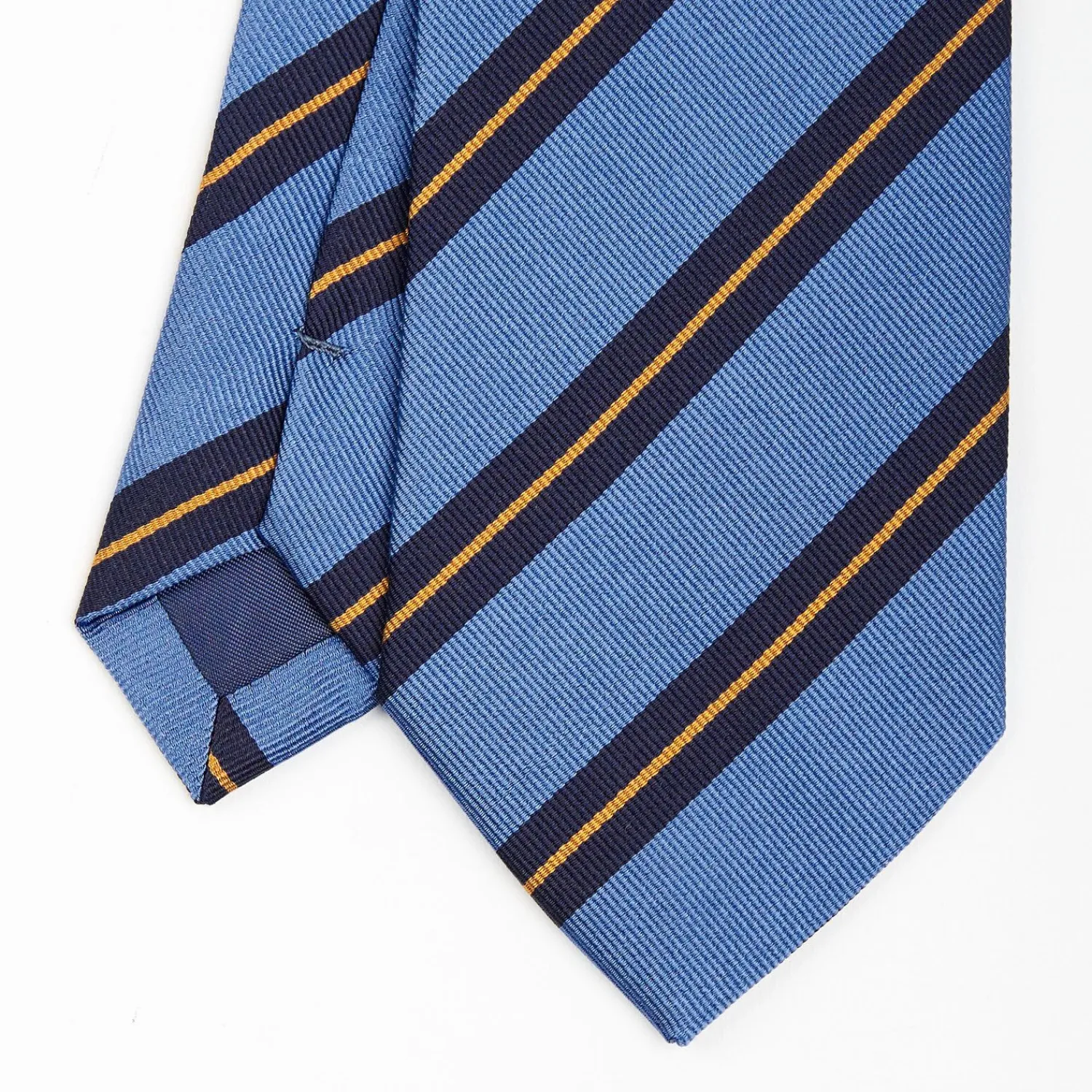 Powder Blue Sartorial Striped Silk Tie>E.Marinella Online