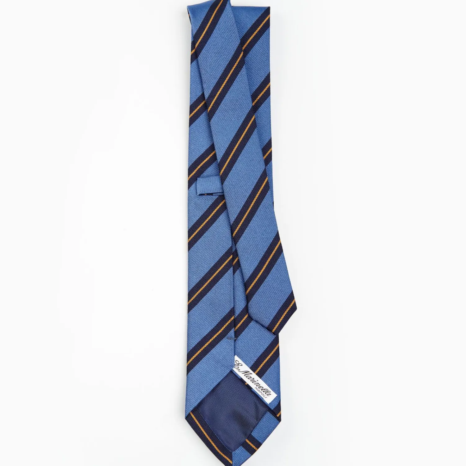 Powder Blue Sartorial Striped Silk Tie>E.Marinella Online