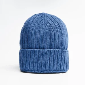 Powder Blue Wool Ribbed Beanie>E.Marinella Outlet