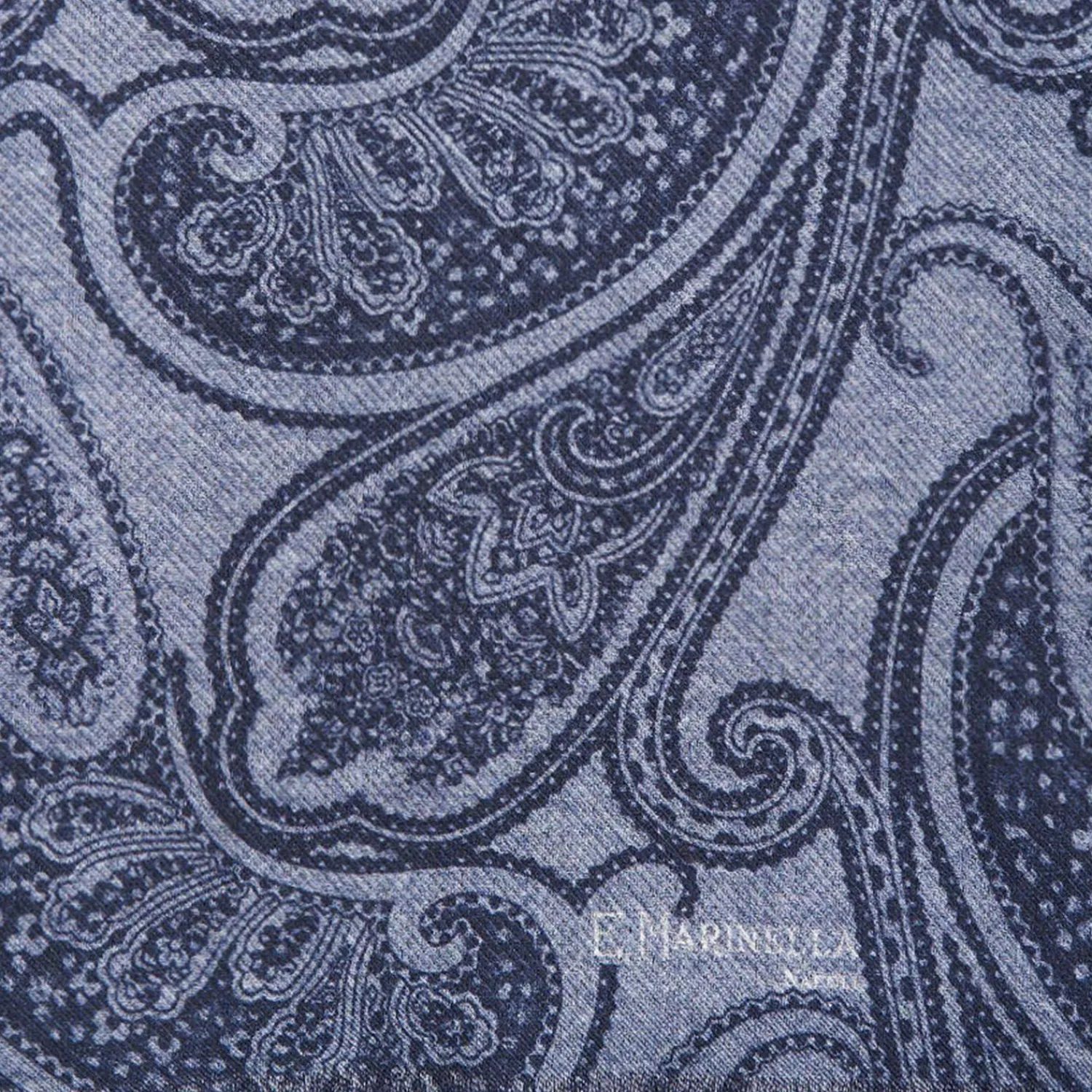 Powder Blue Wool Stole - Paisley Pattern>E.Marinella Flash Sale