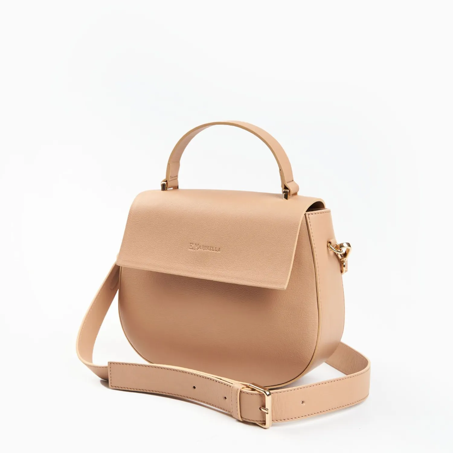 Powder Pink Smooth Leather Cleo Bag>E.Marinella Fashion