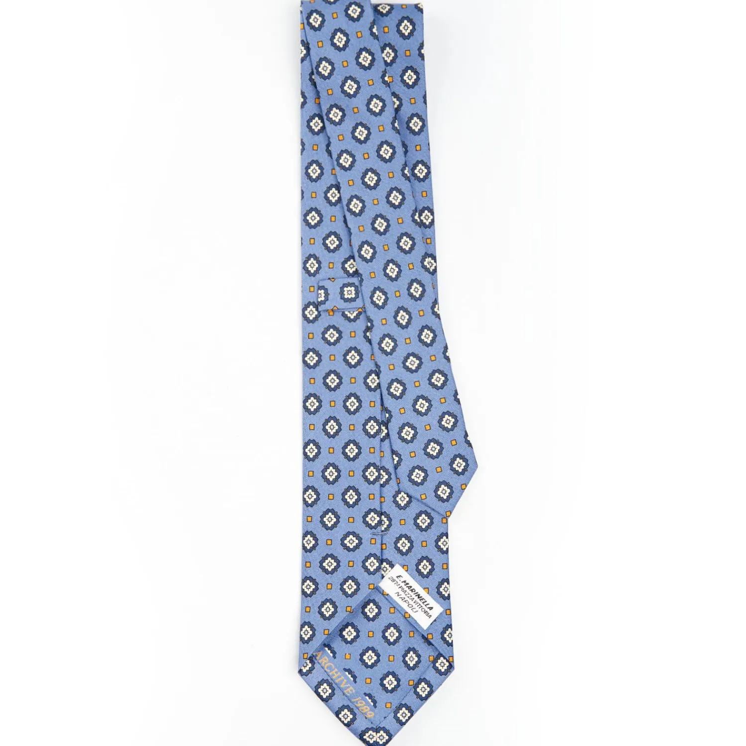 Powser Blue Archivio Collection Silk Tie 1989-03>E.Marinella Best Sale