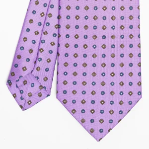 Purple Sartorial Classic Silk Tie Small Flower Pattern>E.Marinella Cheap