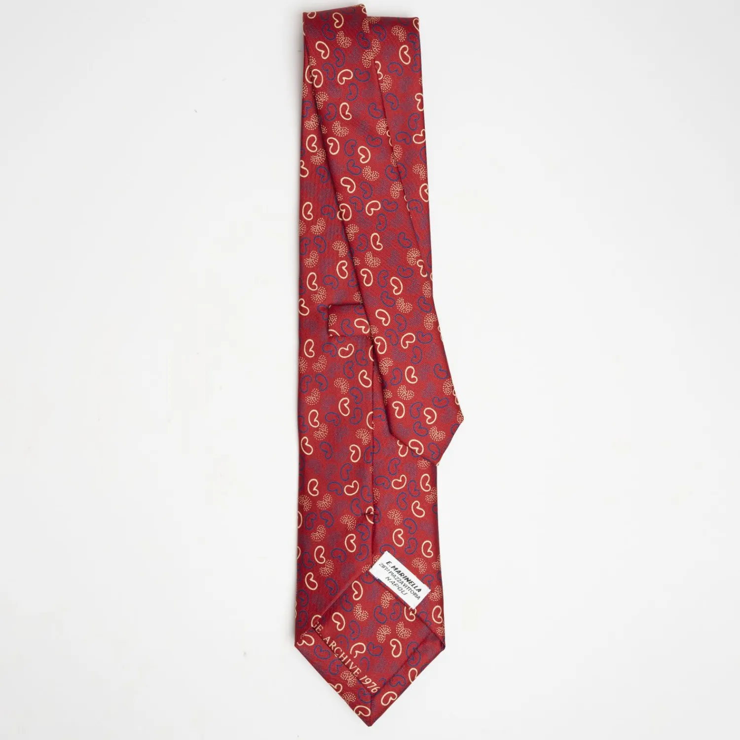 Red Archivio Collection Silk Tie 1976_02>E.Marinella Cheap