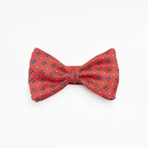 Red Pre-Knotted Silk Bowtie- Small Flower Pattern>E.Marinella Outlet