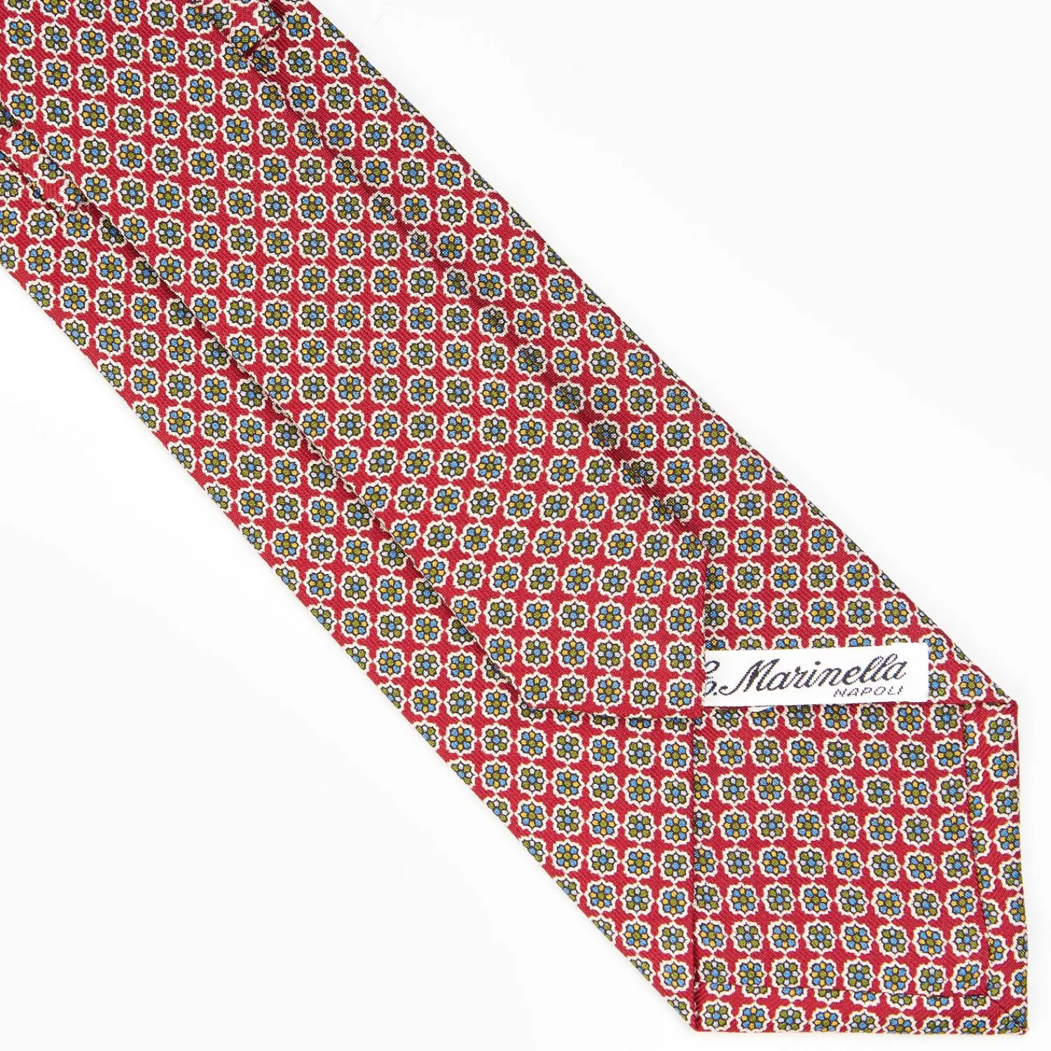 Red Sartorial Classic Silk Tie - Small Flower Pattern>E.Marinella Fashion