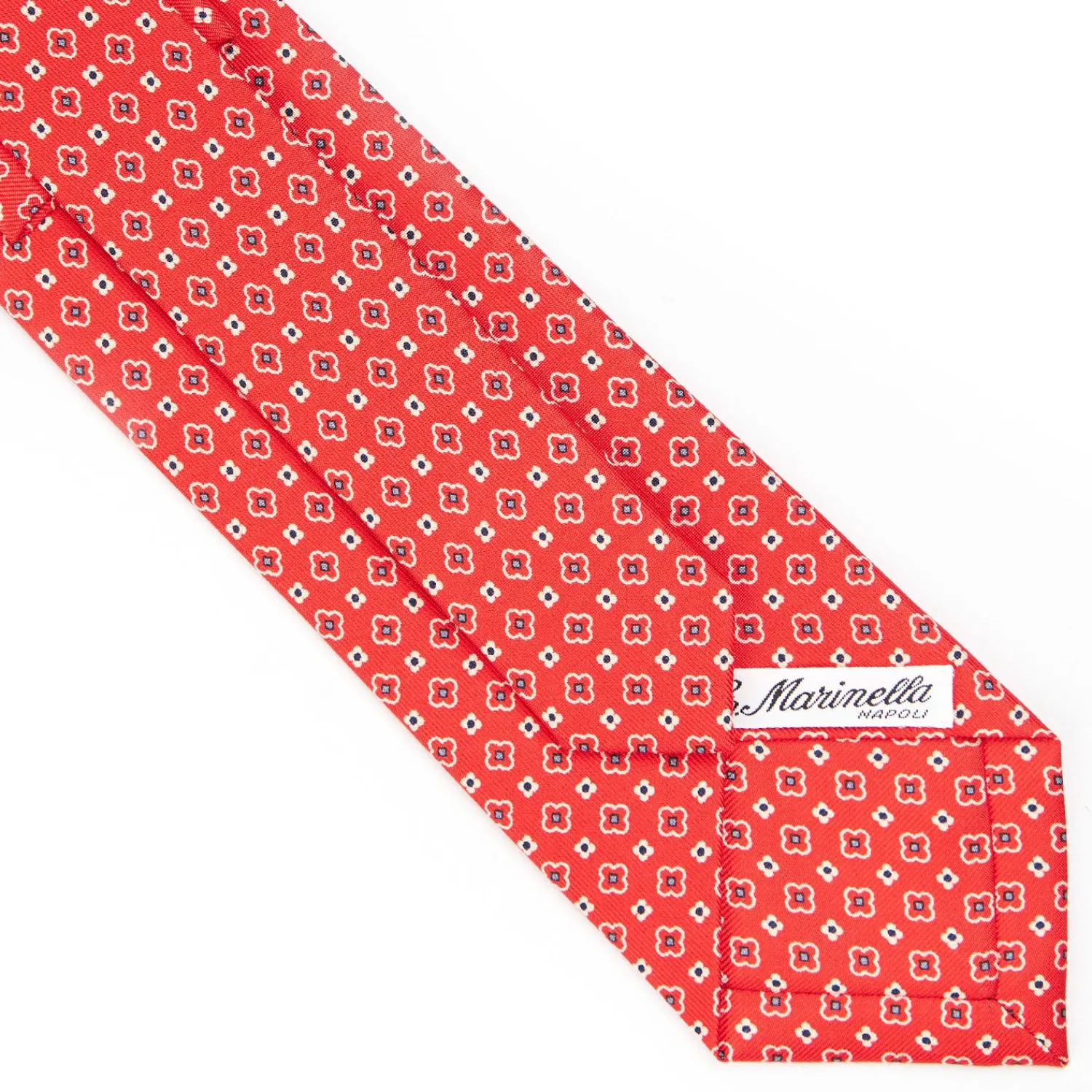 Red Sartorial Classic Silk Tie - Small Flower Pattern>E.Marinella Cheap