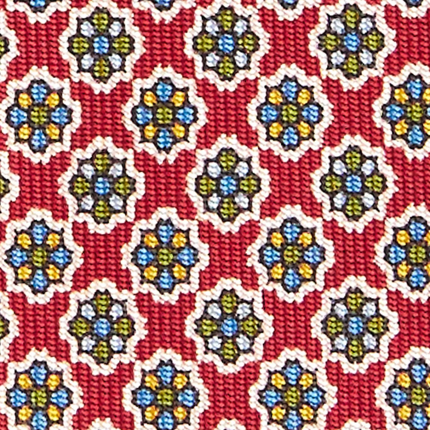 Red Sartorial Classic Silk Tie - Small Flower Pattern>E.Marinella Fashion