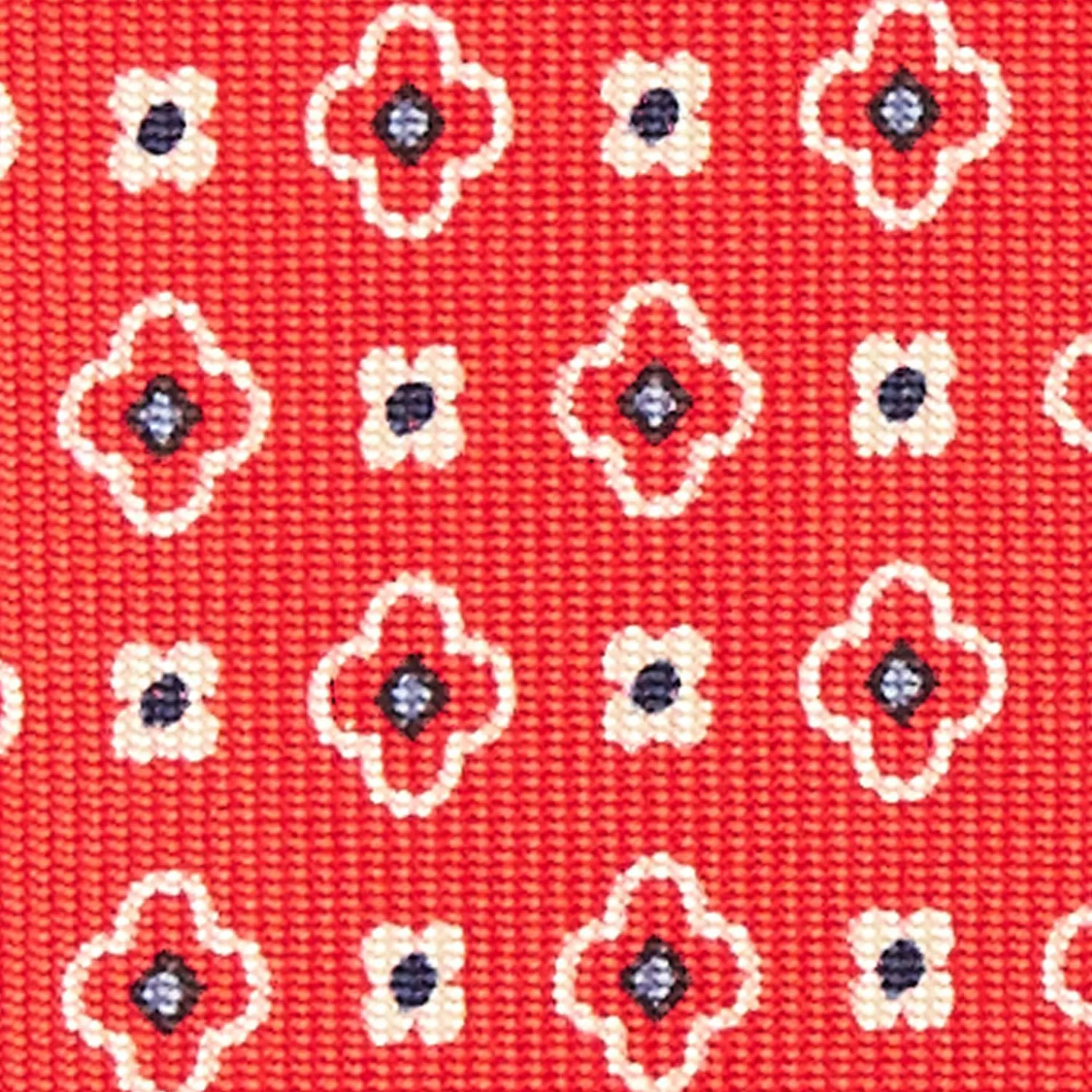 Red Sartorial Classic Silk Tie - Small Flower Pattern>E.Marinella Cheap